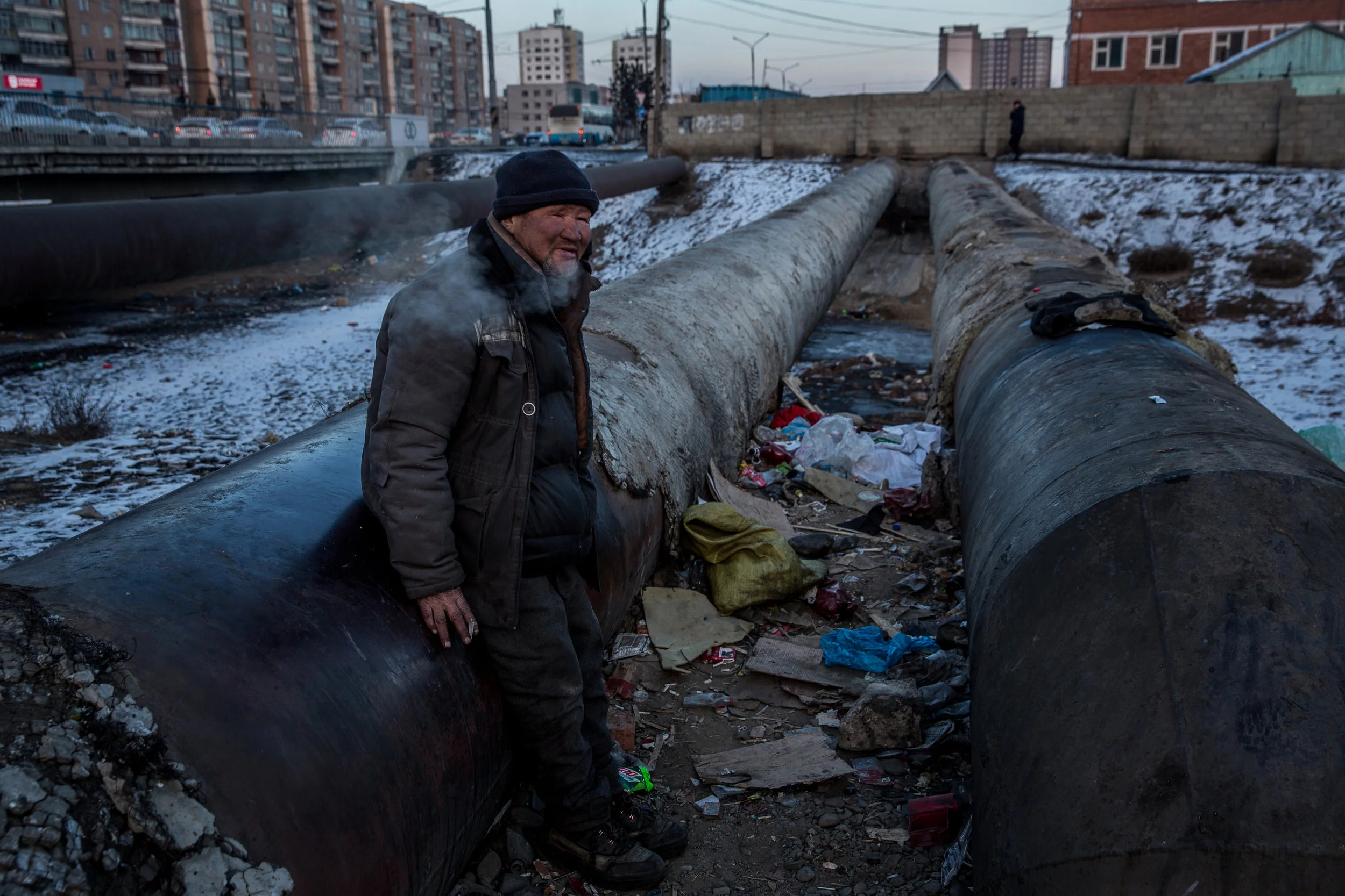  2/21/2018 Ulaanbaatar, Mongolia  "Winter is a frightening time. It was a harsh winter, especially three days in January. My cheeks and nose became frozen. Those three days almost killed me." Tsogtbaatar Darisuren, 55, a homeless resident of Ulaanbaa