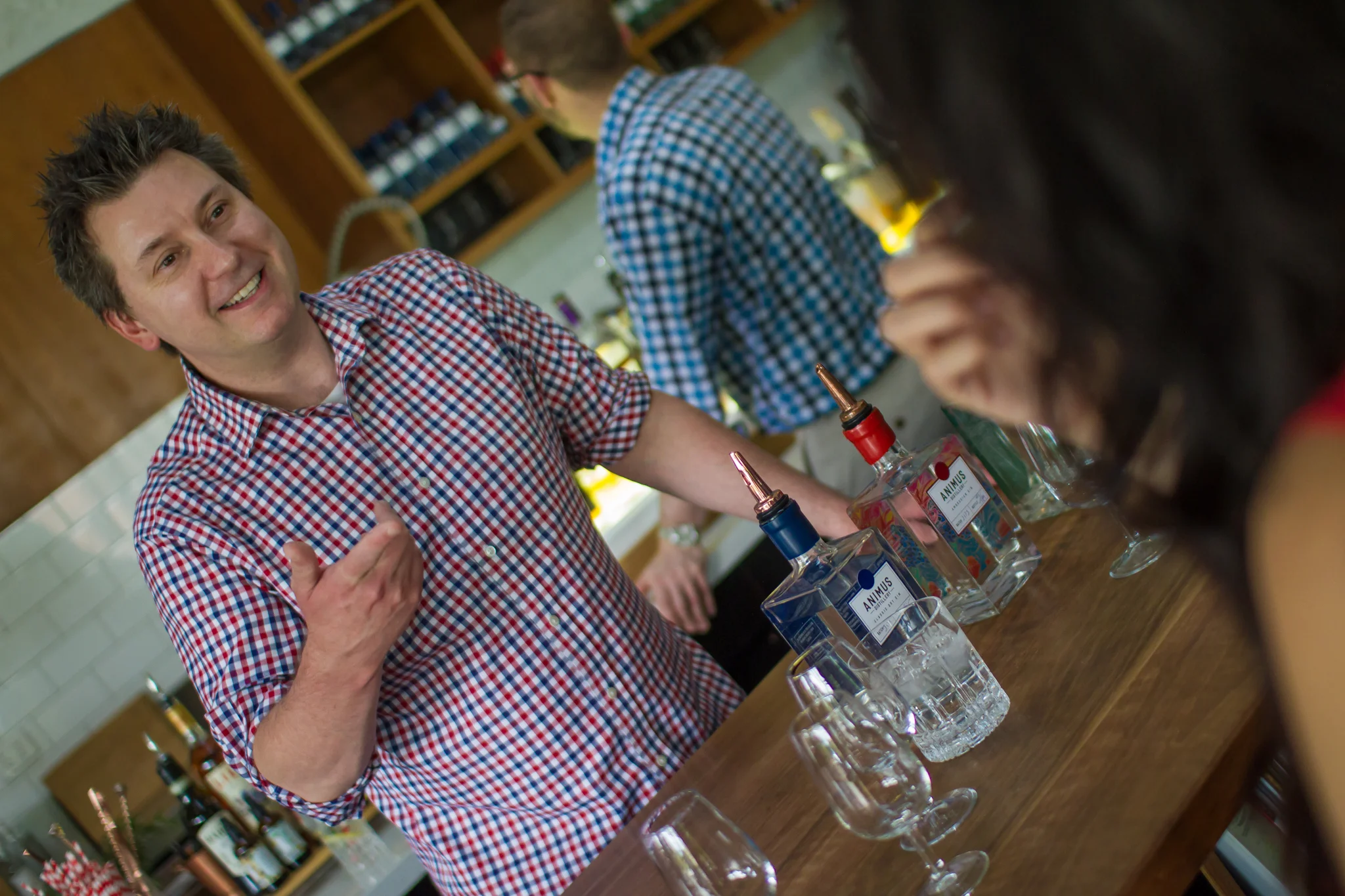 One of our directors, Luke, gives a lively gin tasting. 