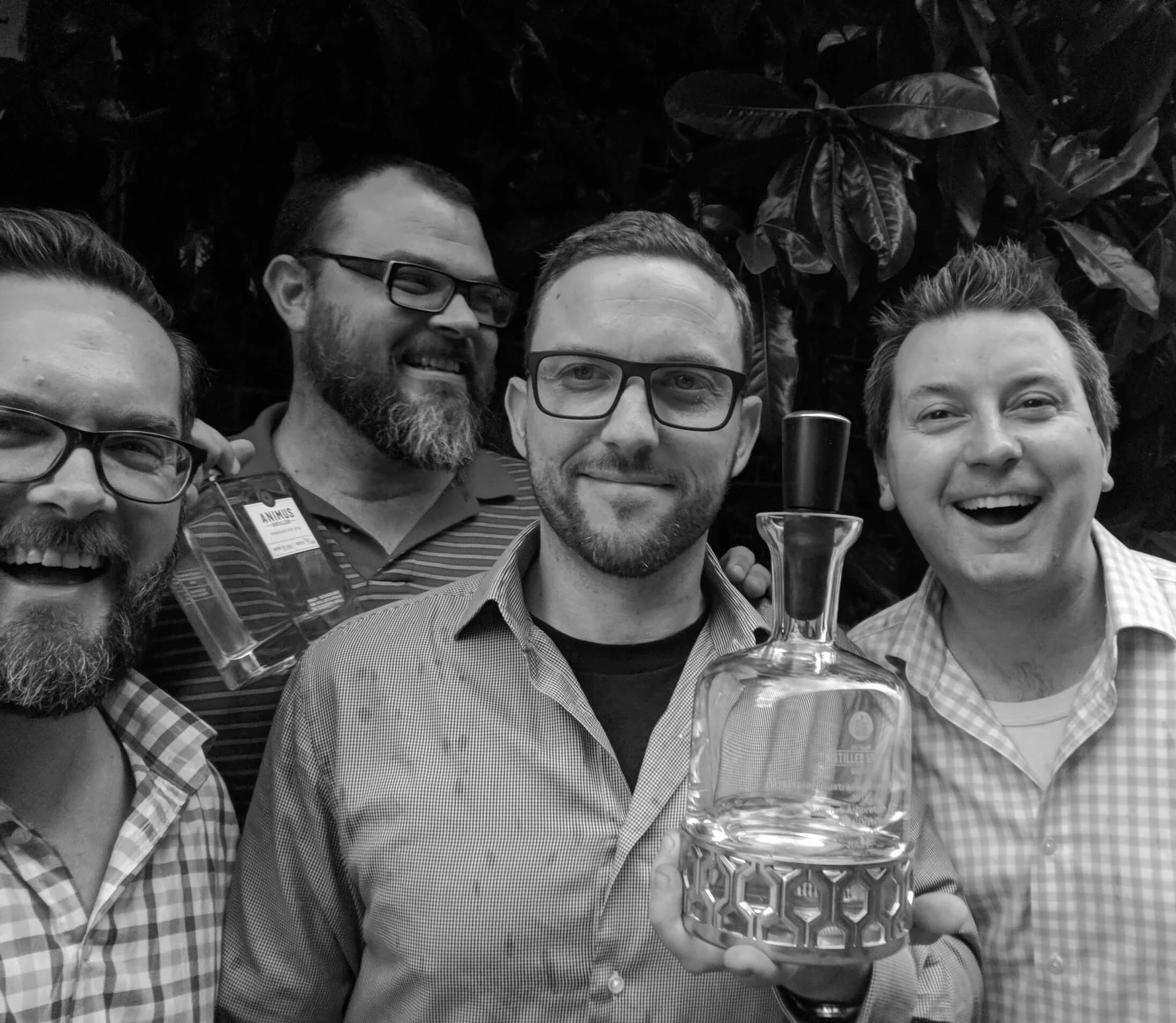 Rob, Joel, Aaron and Luke, the four founders of Animus Distillery