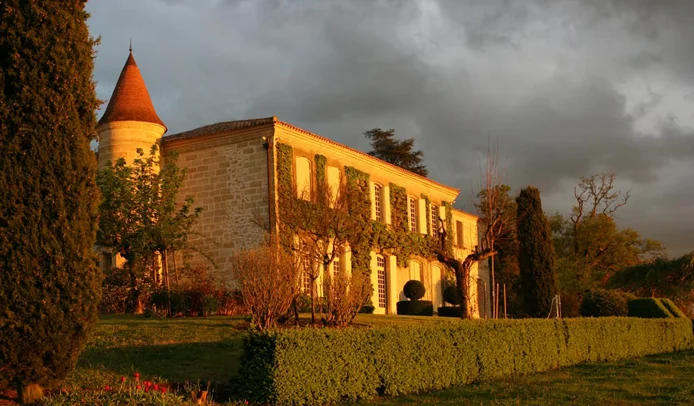 Vers le site du château Troplong Mondot