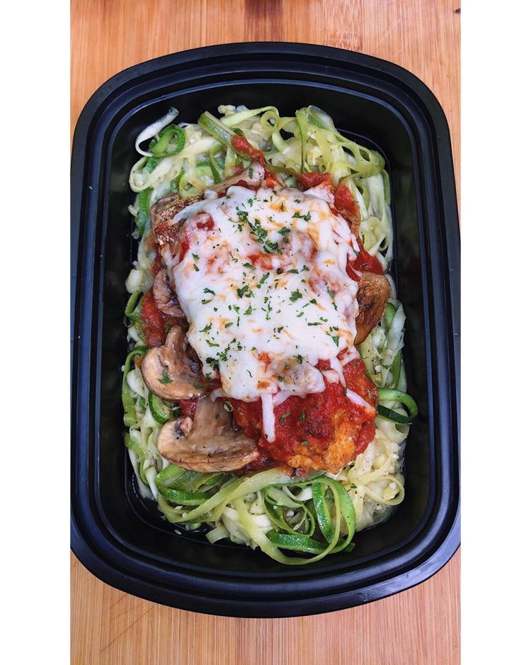 Zucchini Spaghetti Chicken Parm