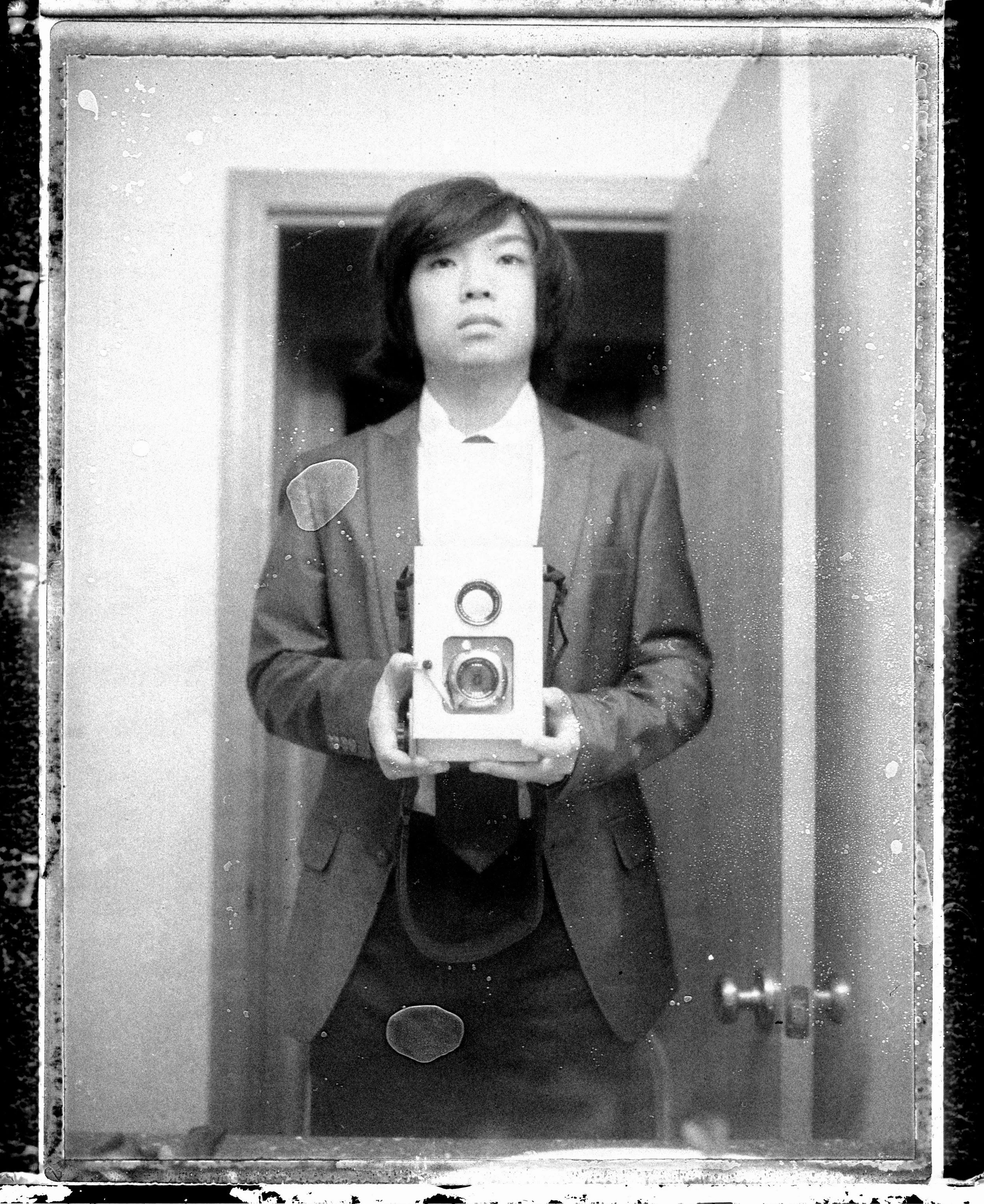 With Duo prototype, FP-3000B (scanned negative)