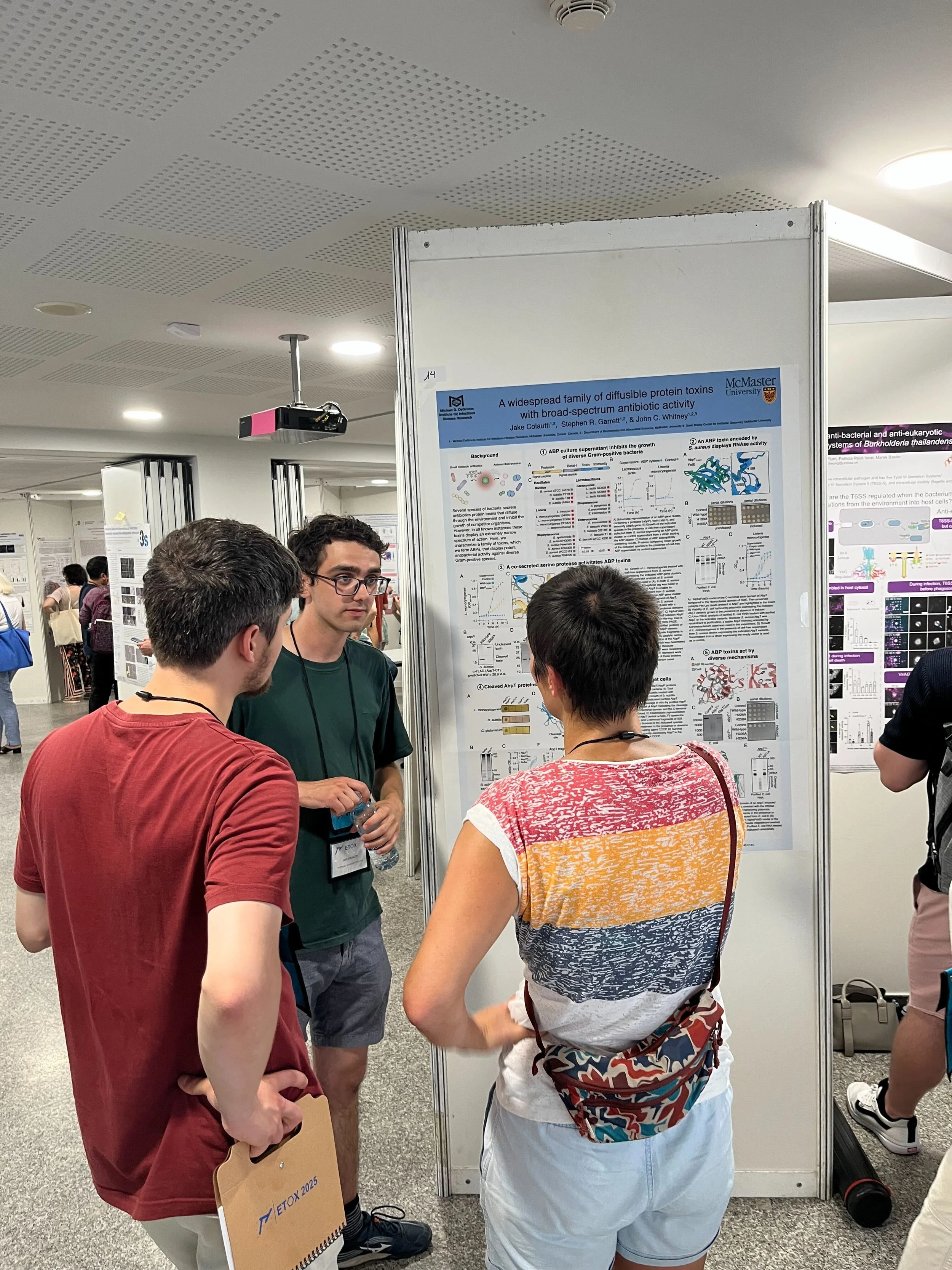 Jake presenting his work on antibacterial toxins at ETOX 2025