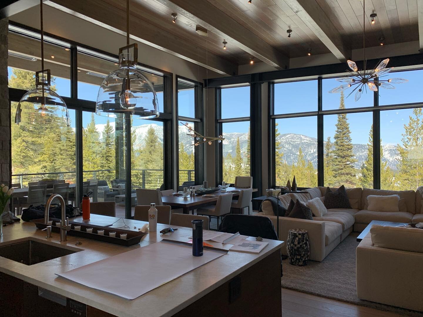 We are doing a final photo shoot and enjoying a wonderful day in @bigskyresort in @spanishpeaksmountainclub working with @karlneumannphotography for some great shots. Big thanks to our clients for hiring Brechbuhler Architects to design for their spe