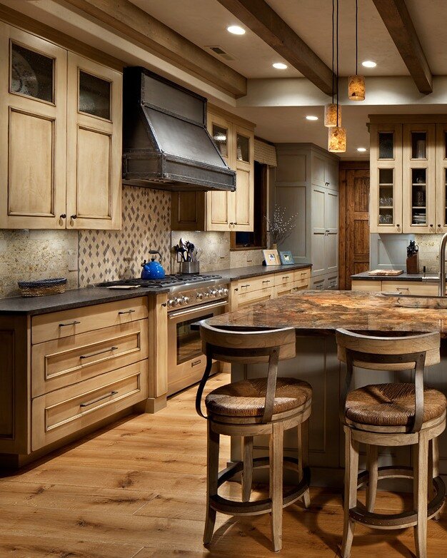 Crafted with nature's touch, this bespoke kitchen celebrates the beauty of natural wood. From the rich tones of the cabinetry to the exquisite grain patterns, it's a harmonious symphony of warmth and elegance. A culinary haven where artistry and natu