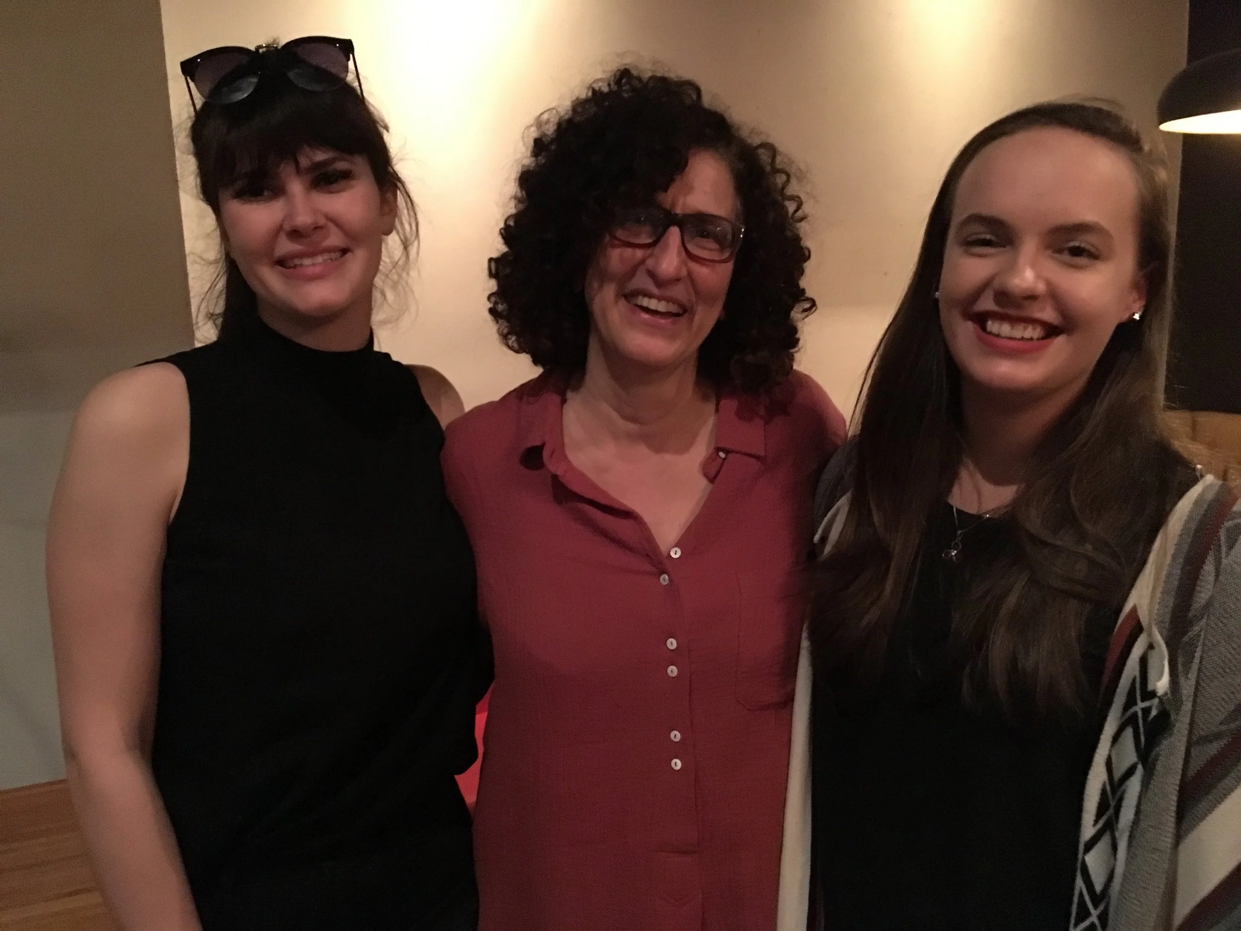 Mia Abarbanel (narrator), b.h. Yael (artist, director, producer) & Abbie Malcolm (actor) at the premiere. Photo credit: Ali Kazimi