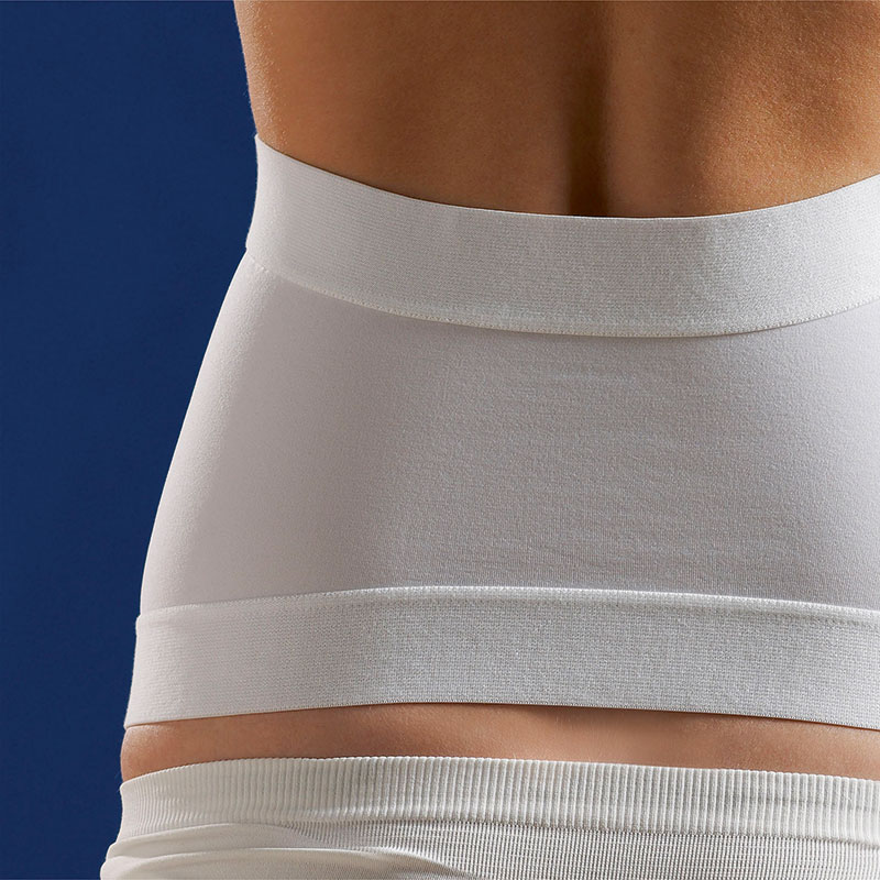 This looks like a bandeau for the waistline. Soft and stretchy but not a compression garment. Make sure compression garments offer a tight secure fit.