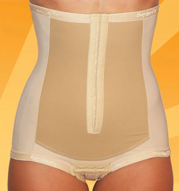 A C-Section post-recovery garment showing compression throughout abdomen area.