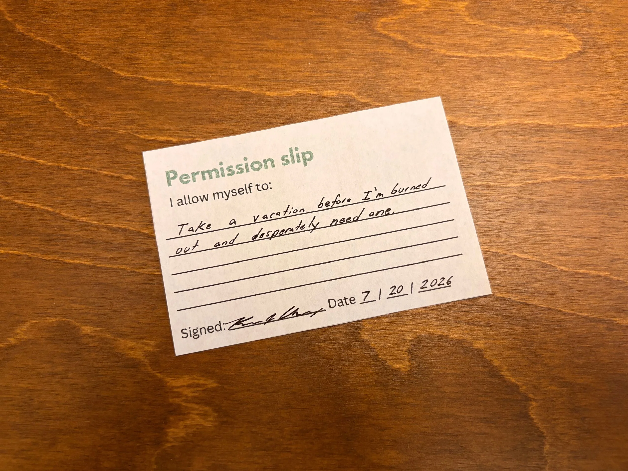 Give yourself permission