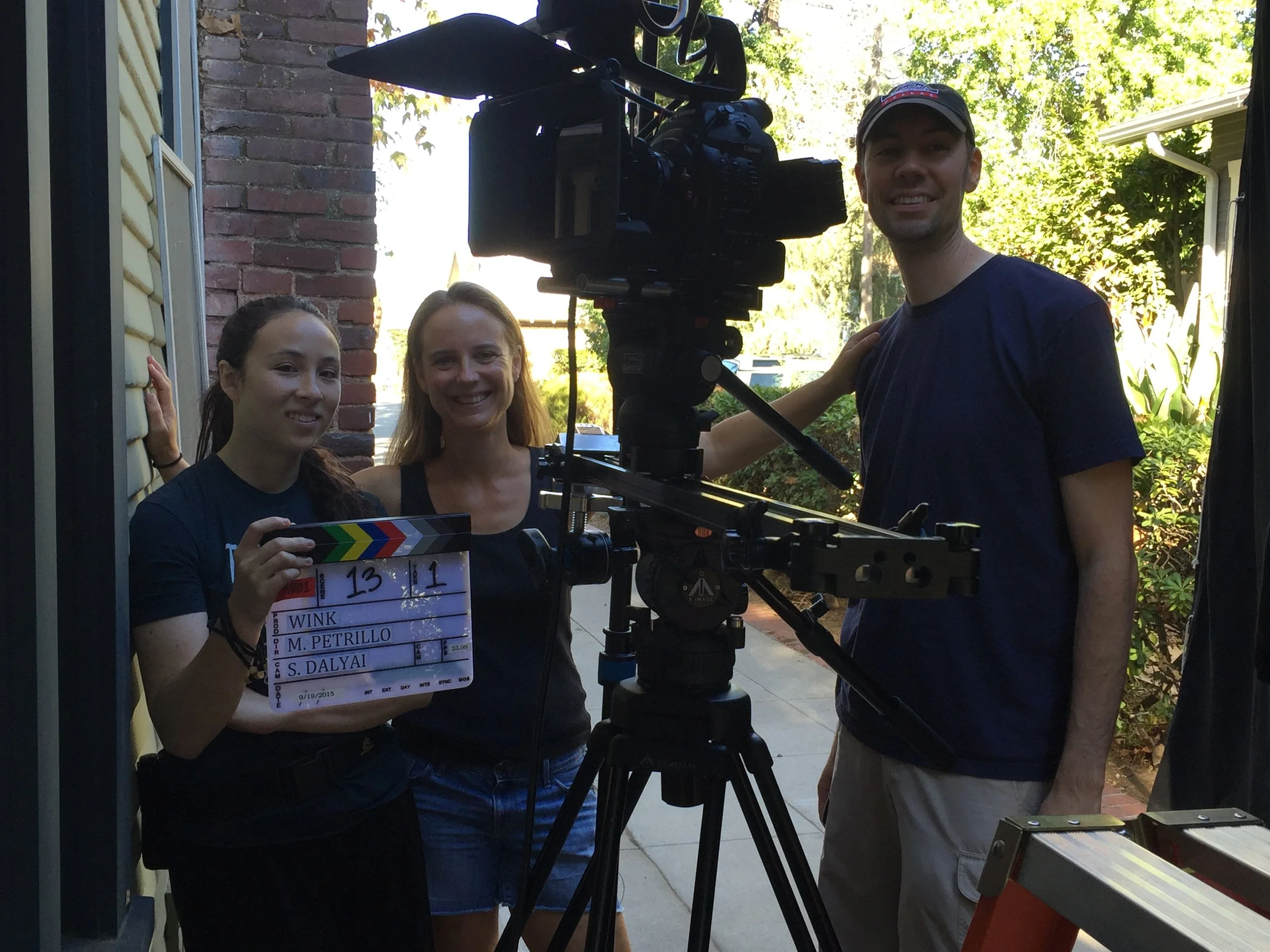 director Monika Petrillo with ACs Makena Hudson and William Schmidt