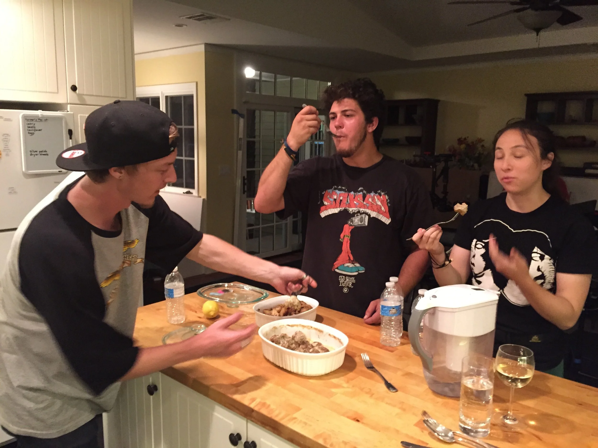 WINK crew finishing off the meatballs :)