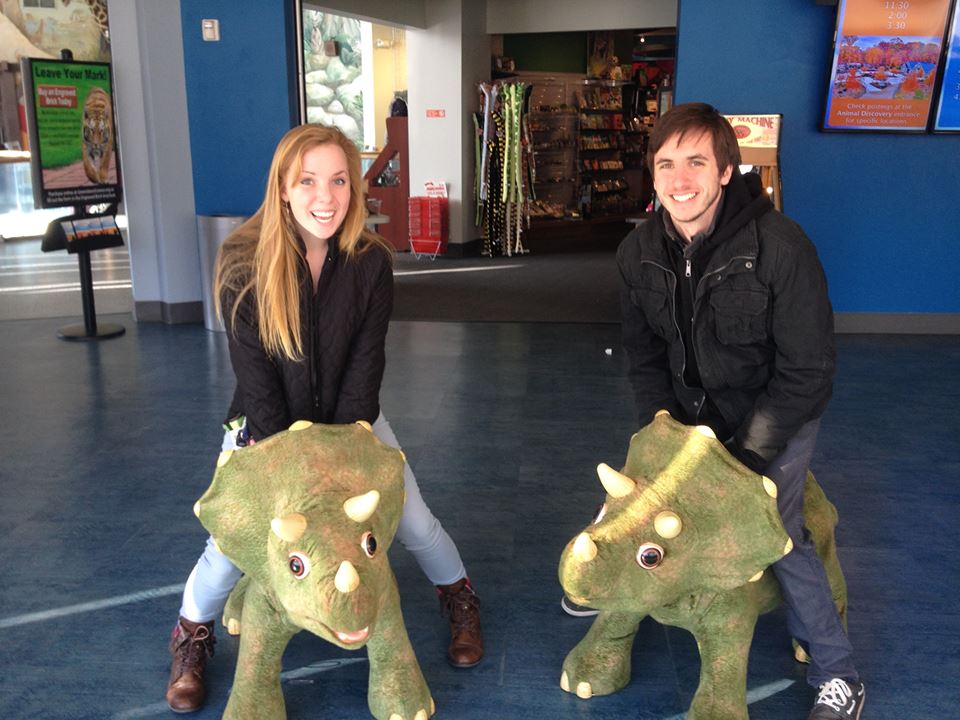 Research assistants Phillip and Robin at the Greensboro Science Center