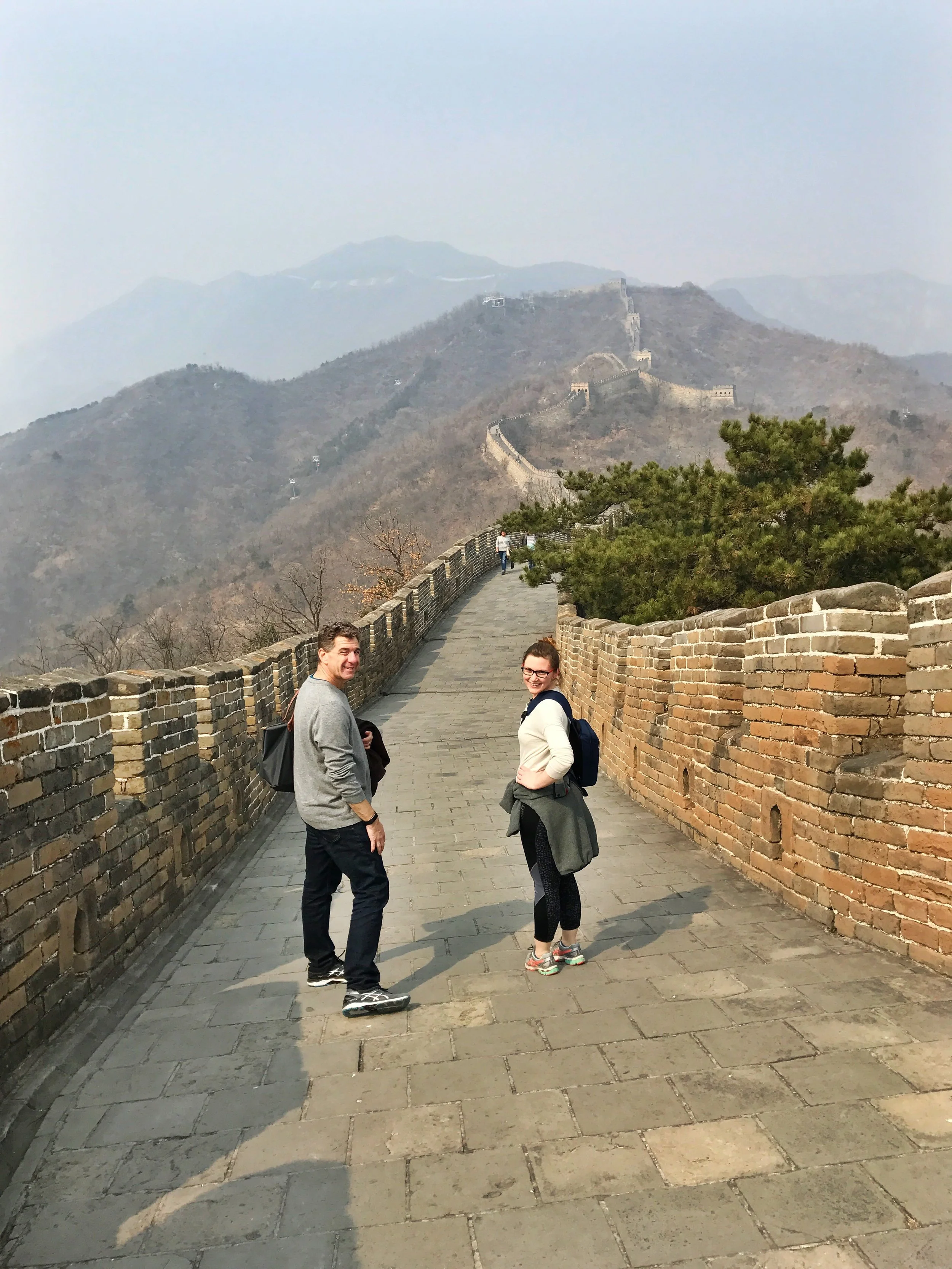  Stuart and Kimmy on the Great Wall, checking out the views. 