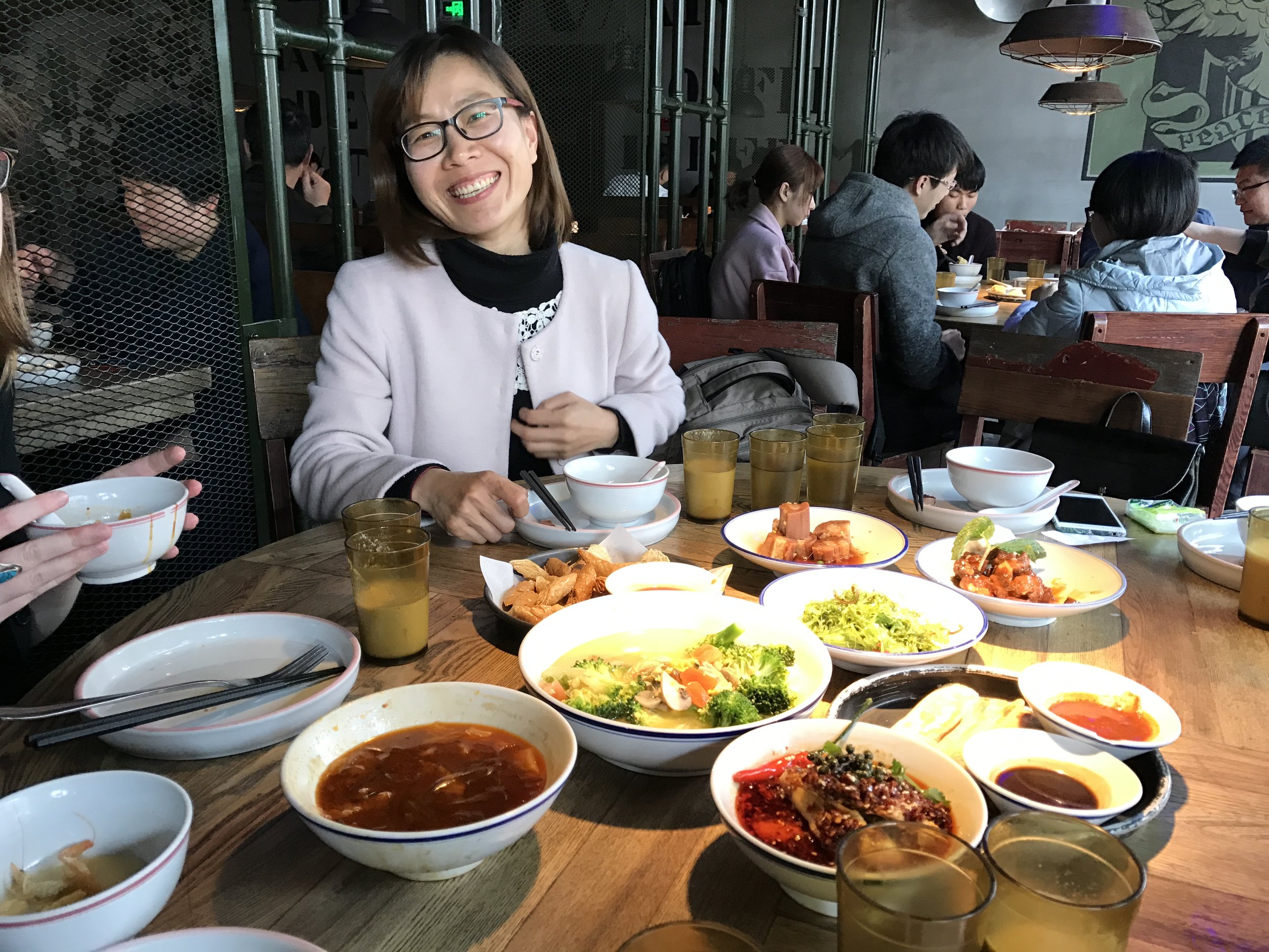  Dr. Fengling Ma, our collaborator at Zhejiang Sci-Tech University, graciously treated us to authentic dishes common to Hangzhou, China. 