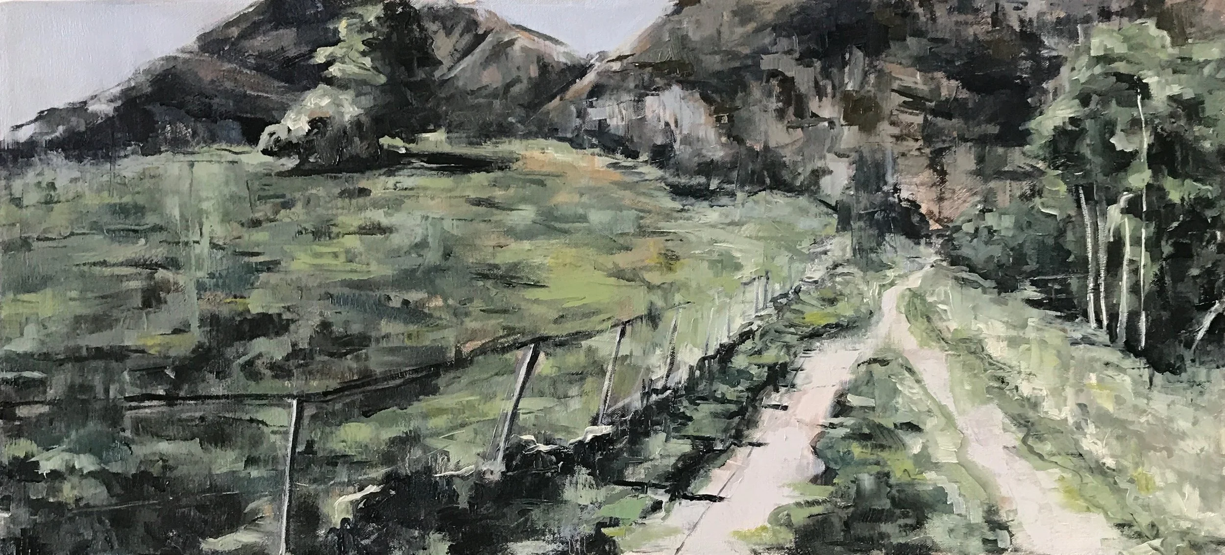 your absence is all I needed 12"x26" oil on canvas