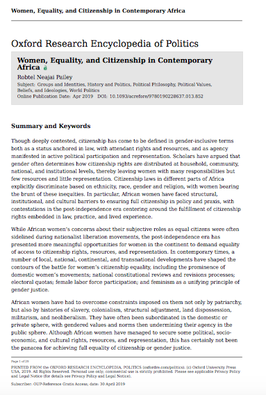 Women Equality and Citizenship in Contemporary Africa screenshot of abstract .png