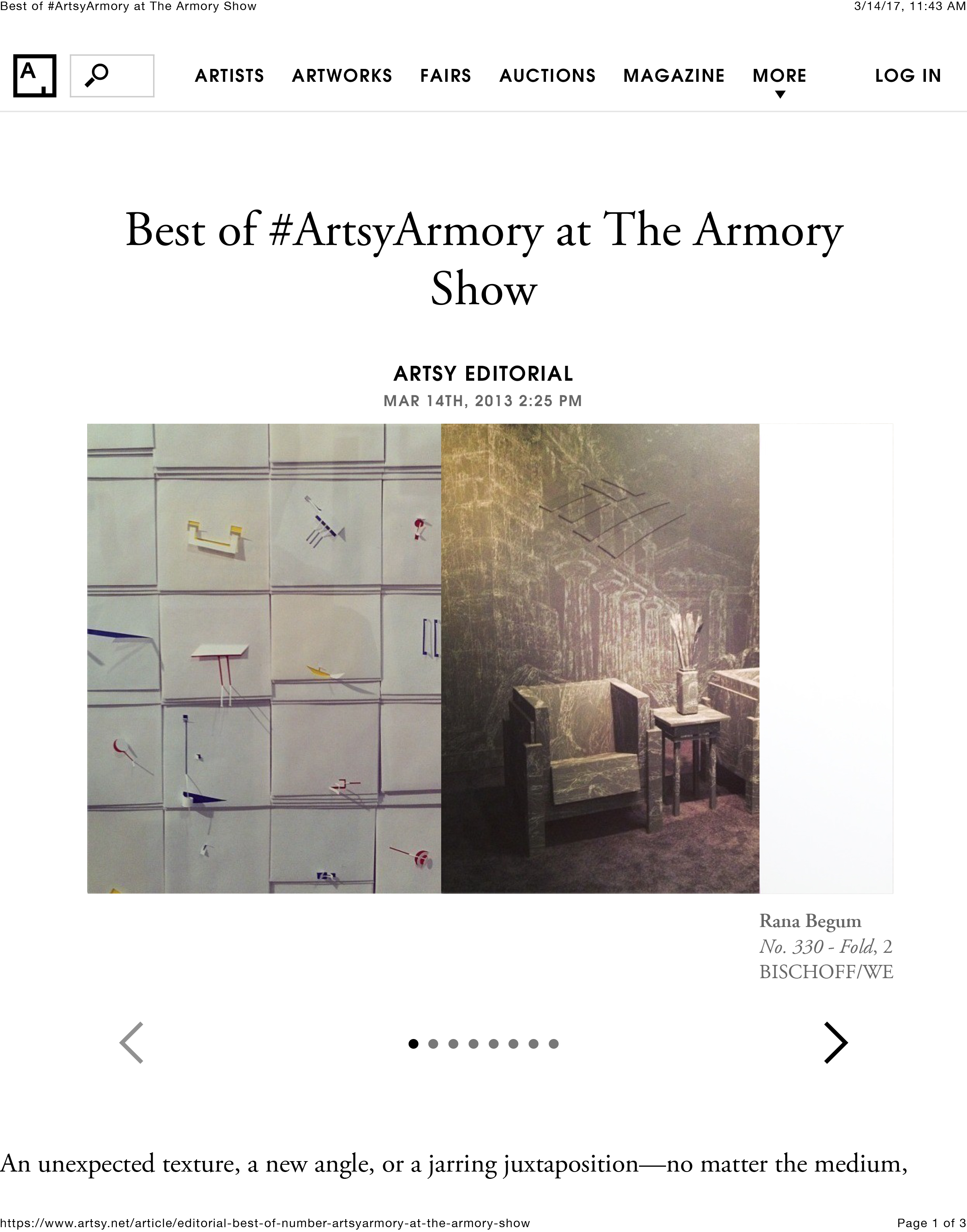 Artsy Best of the Armory Show