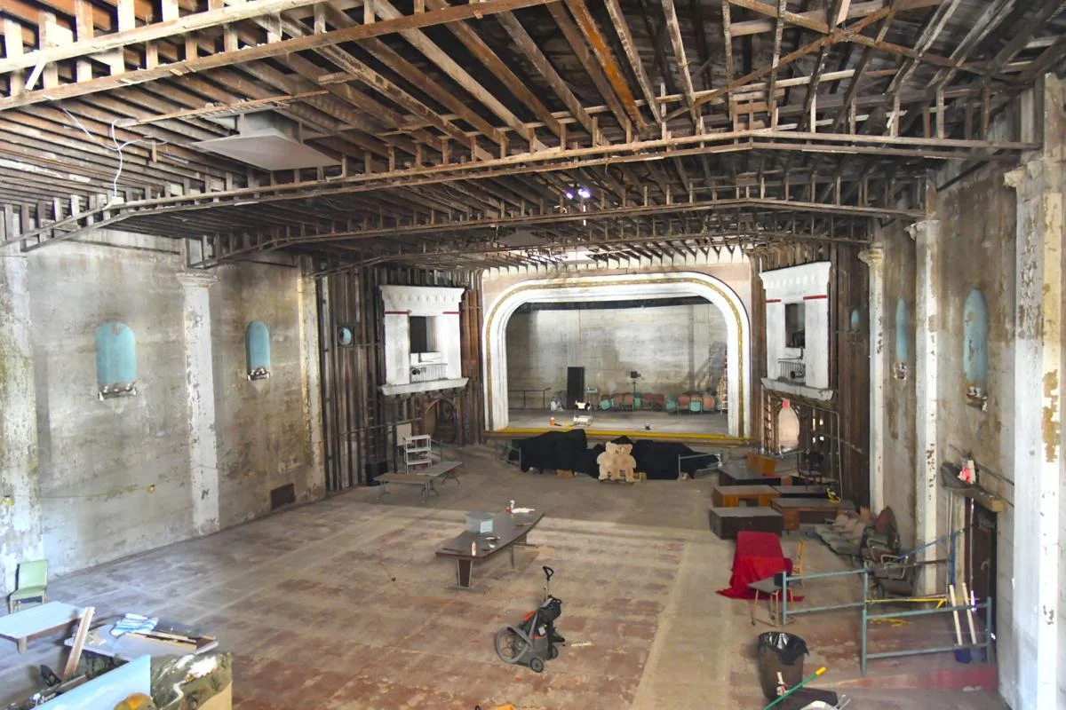 The gutted interior of the Lompoc Theatre after years of hardwork by the Lompoc Theatre Project. Now, construction can begin. (Photo Credit: Len Wood, Lompoc Record)