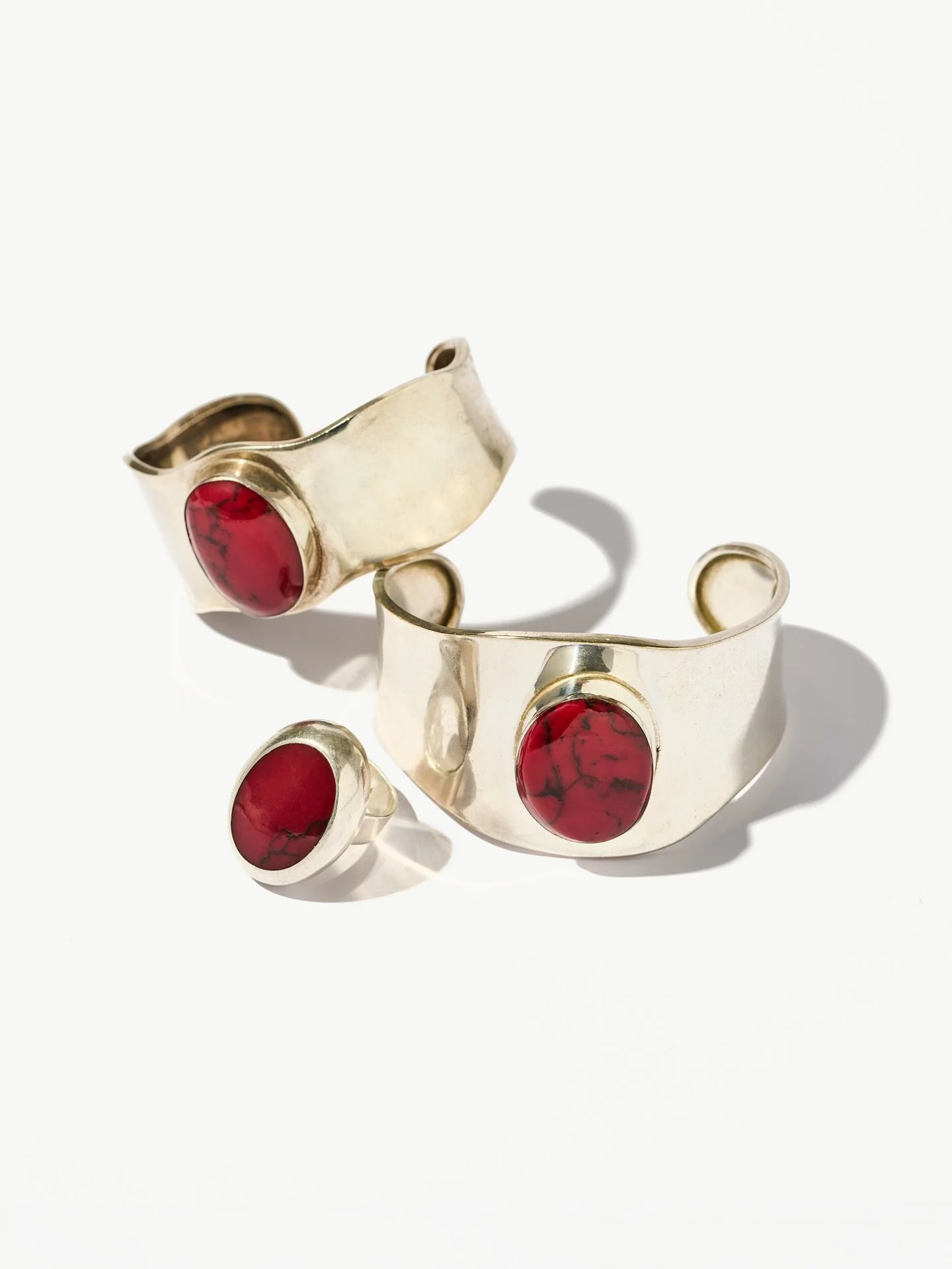 Just a glimpse of some of the objects we&rsquo;ve curated for our latest collection. Think: stone cabochons of every variety; striking red jasper; perfectly patinated silver; and of course, the coolest little amethyst-topped pillbox you could ever wa
