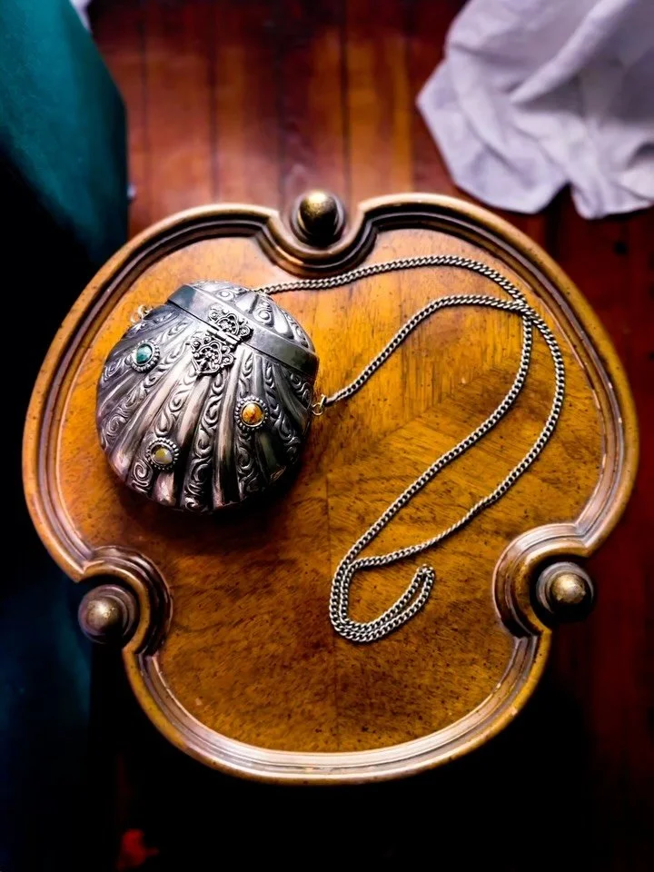 Just a little peek at some of the things we&rsquo;ll be bringing to @ssippi_stl for the @yourfriendsapartment market. 

Among them:
Antique silver-plated cabochon shell bag
Hand-carved gemstone scarab ring
New additions to the shop from Tiro Tiro
&he