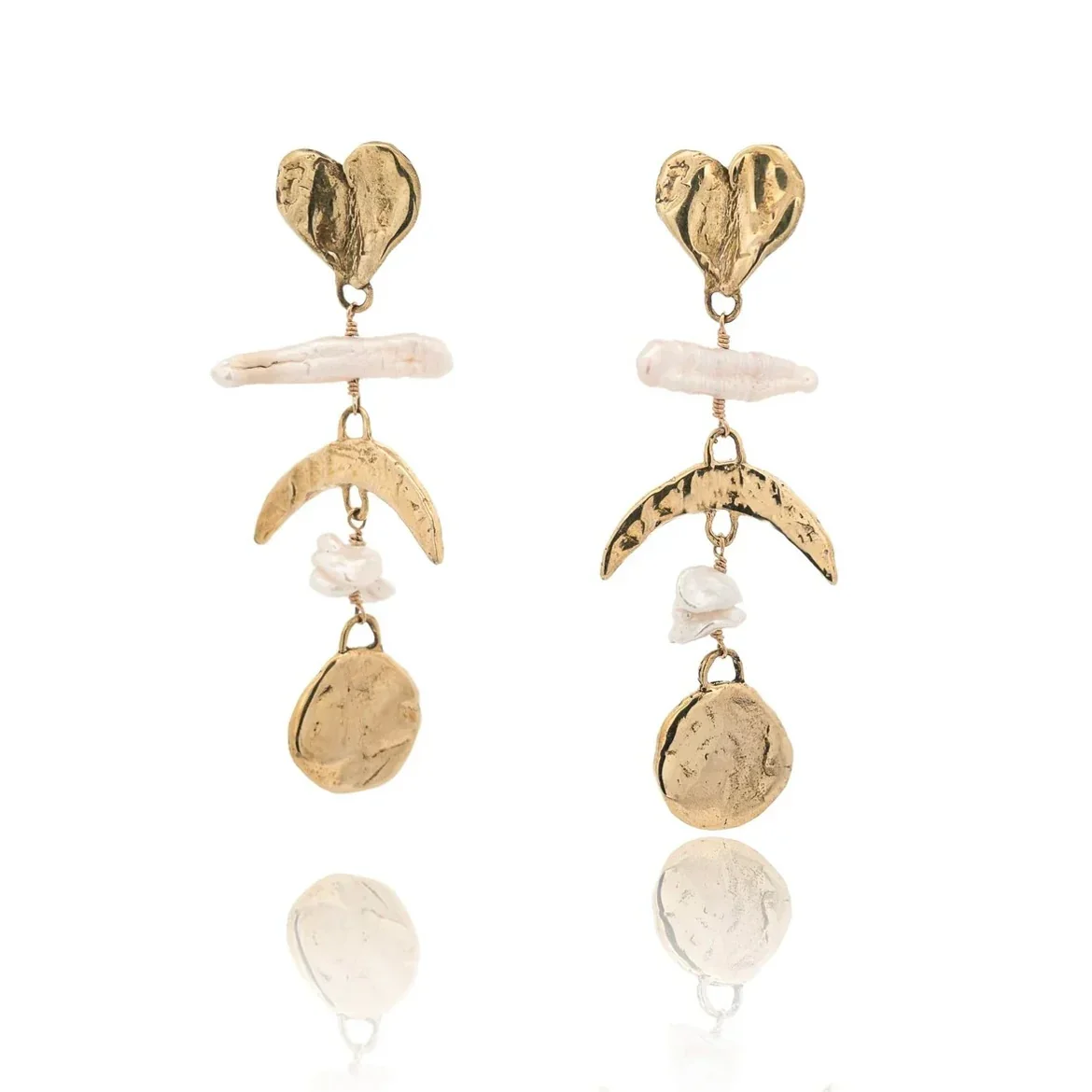 DEA DIA Brass Celestial Ladder Earrings