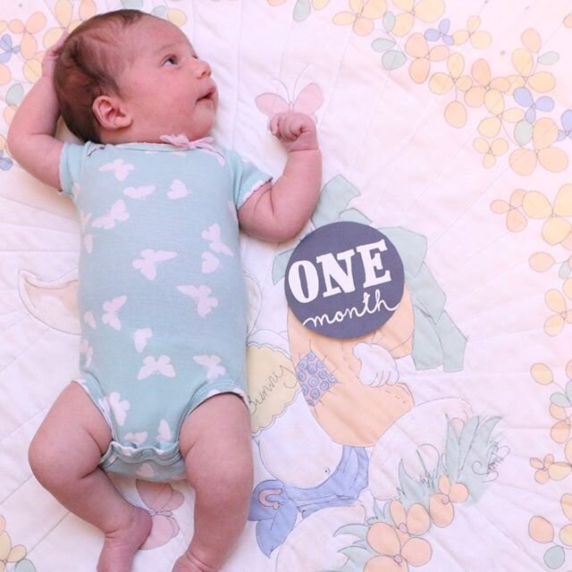 It&rsquo;s hard to believe our little girl is already one month old today! Milestones include sleeping, pooping, eating, and screaming. And being so cute.