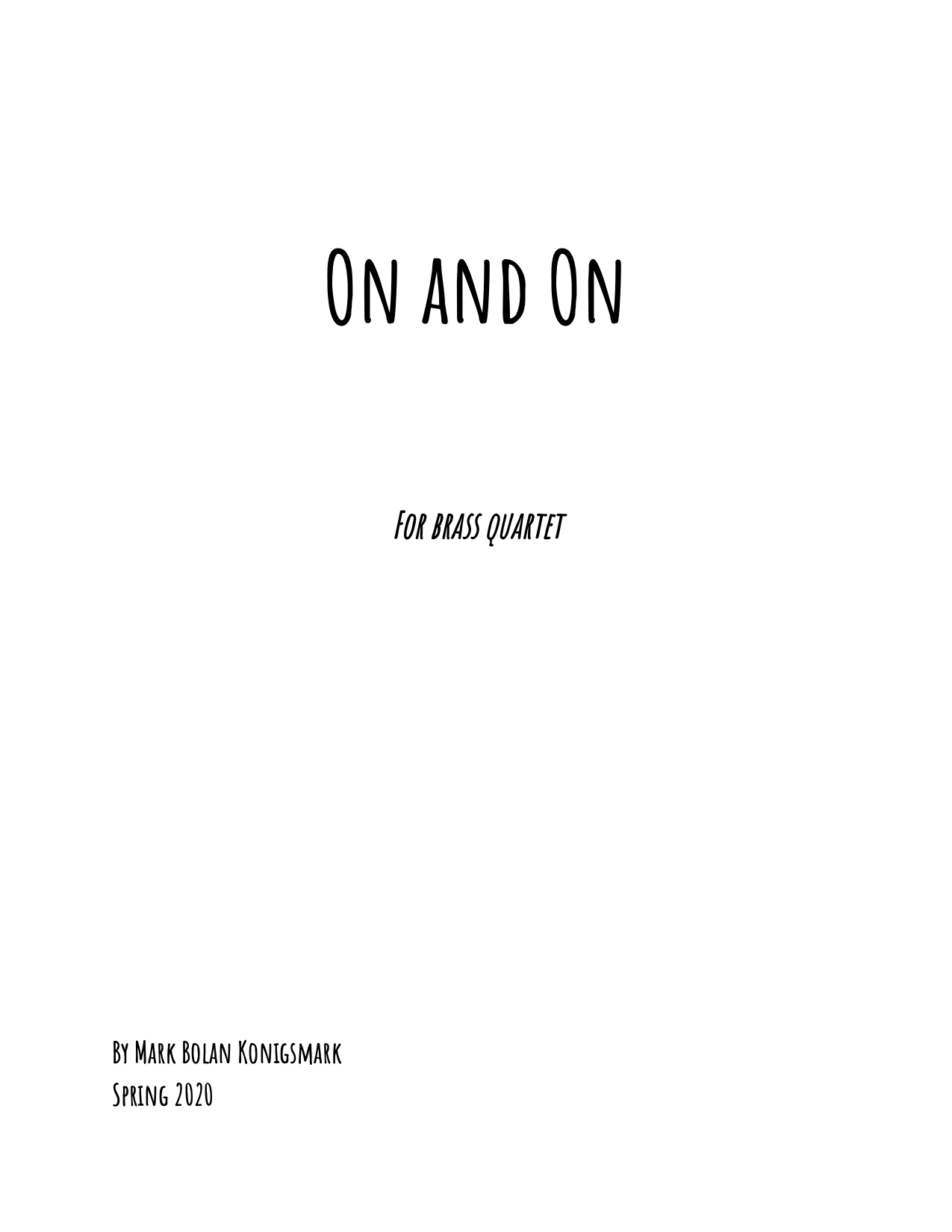 On and On score title.png