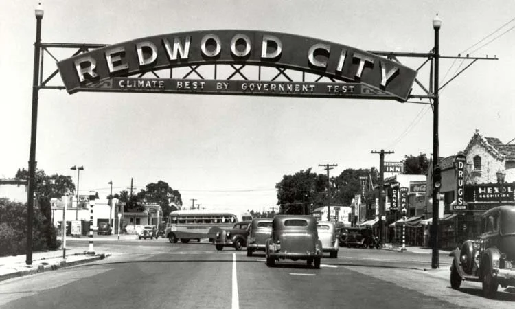 Redwood City Sign, 1939 - Courtesy of RedwoodCityHistory.org
