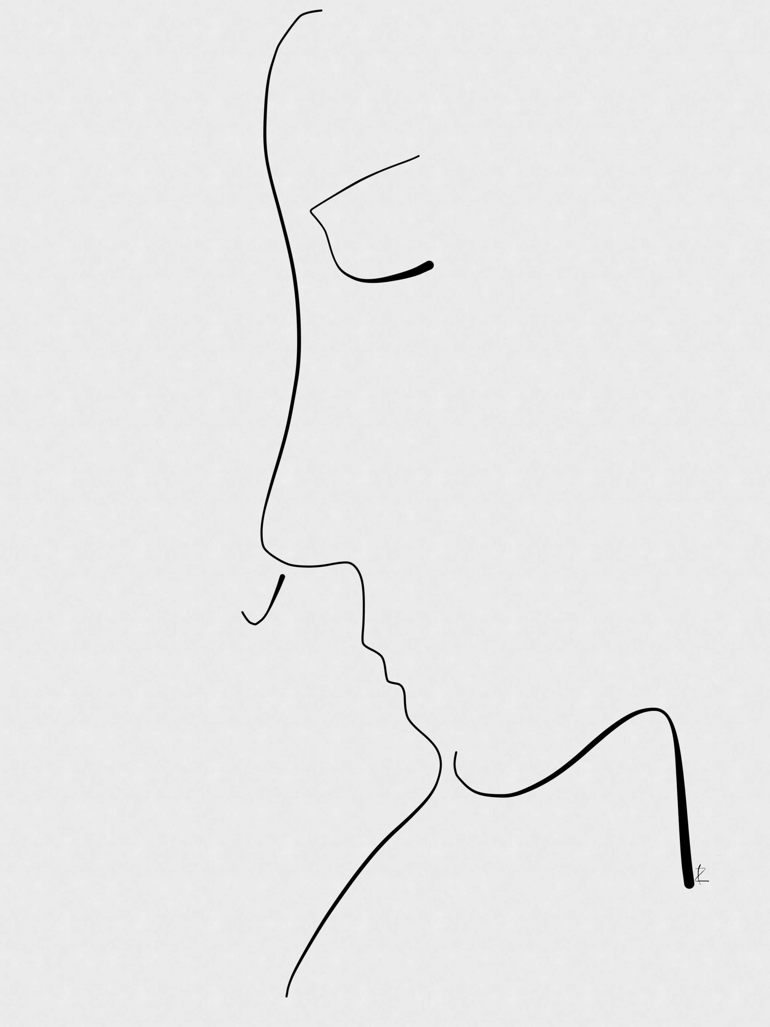 One line. Two eyes. Two people. One kiss. Love.