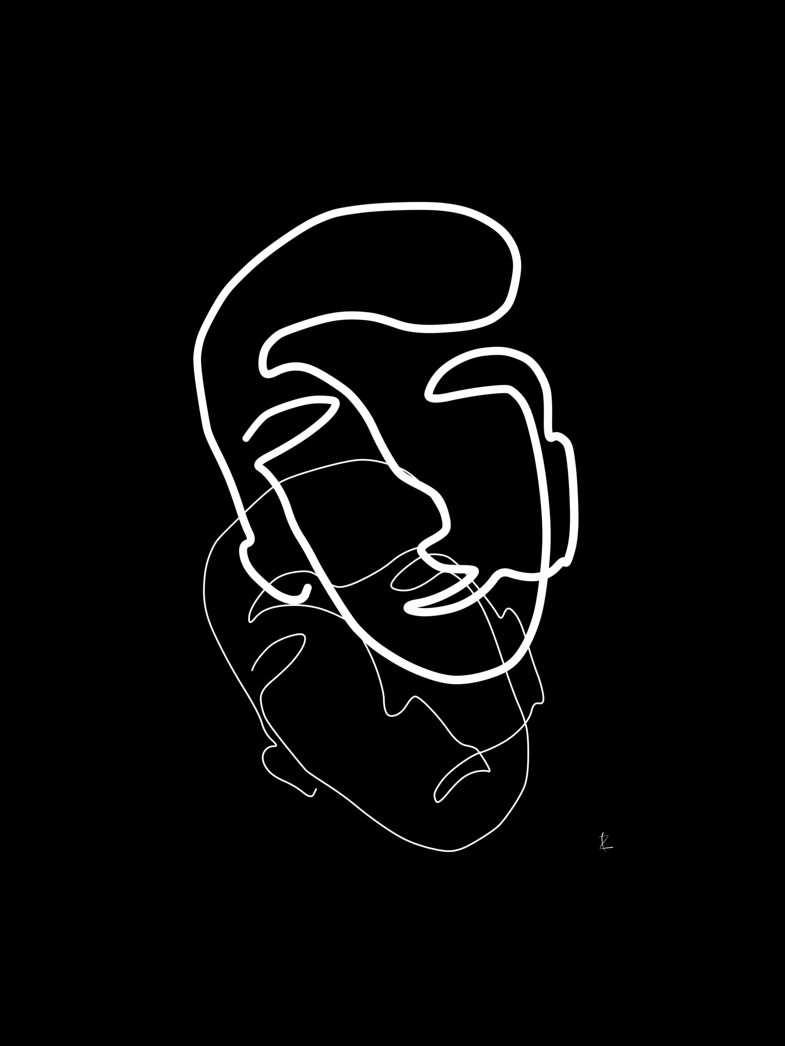Smiling depression. Two lines.