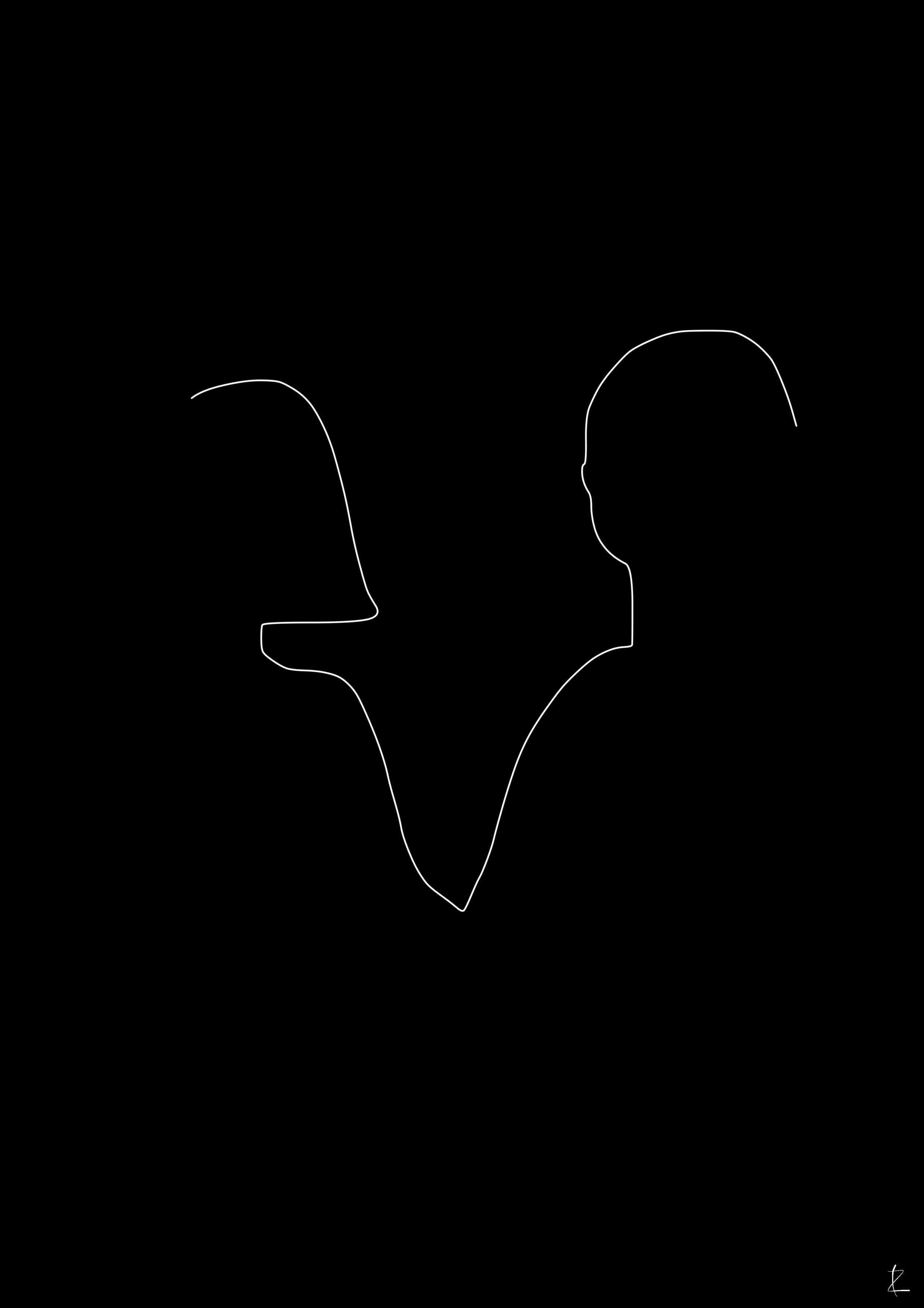 Hand in hand. Life. One line.