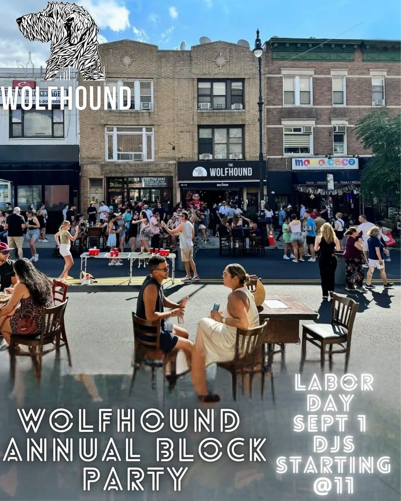 Wolfhound annual Block Party is back this Labor Day Monday!!!
