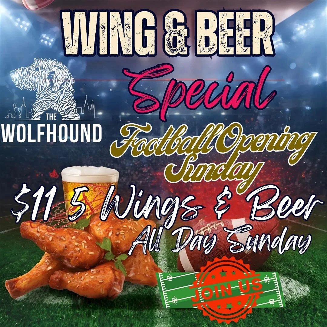 $11 !!!!!!!!👀 5 wings &amp; bottle of bud light ALL DAY THIS SUNDAY🍗🏈