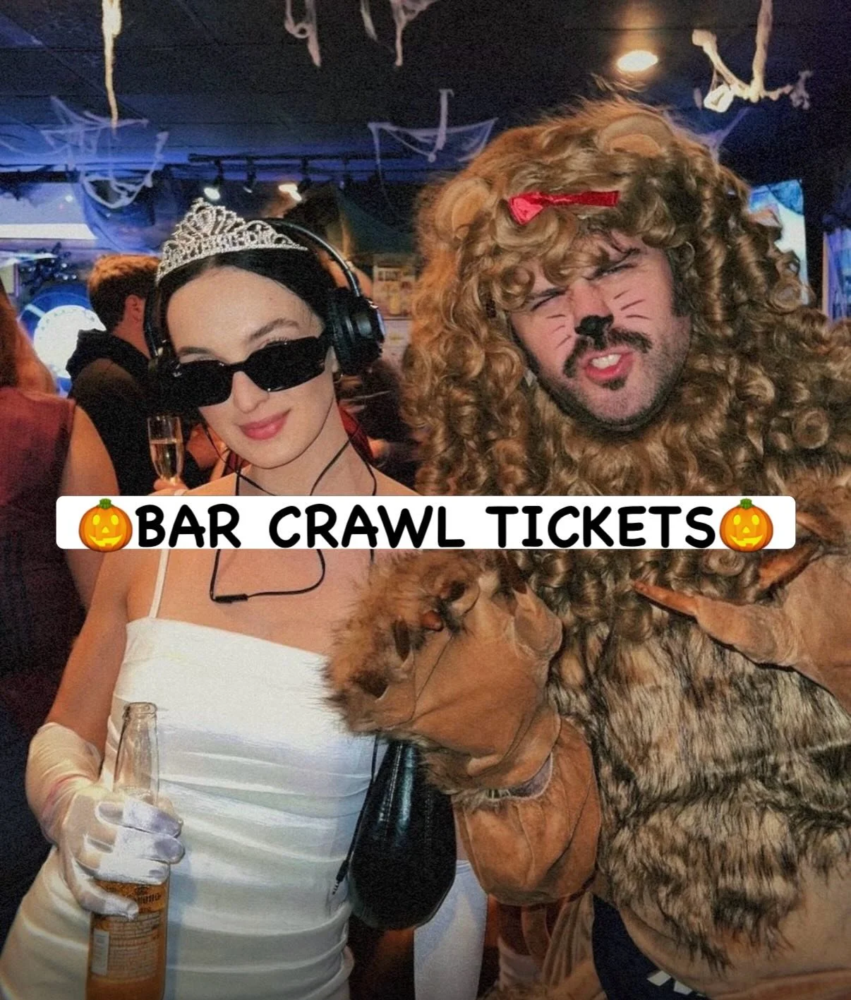 BAR CRAWL TICKETS ARE LIVE &amp; CAN BE BOUGHT THROUGH THE LINK IN OUR BIO 👆👆💀🕷️🎃