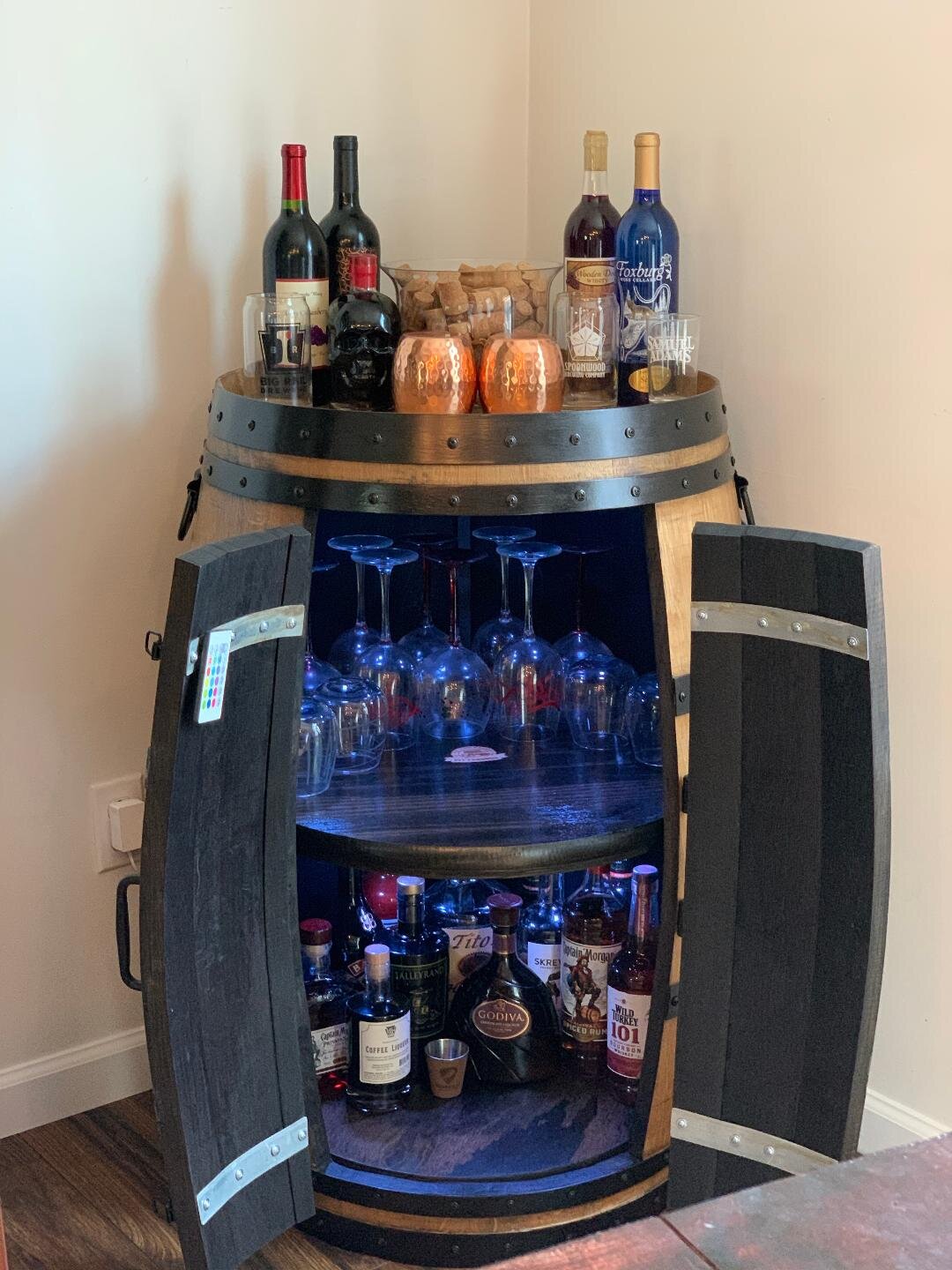 Whiskey/Wine Barrel Wine Rack 