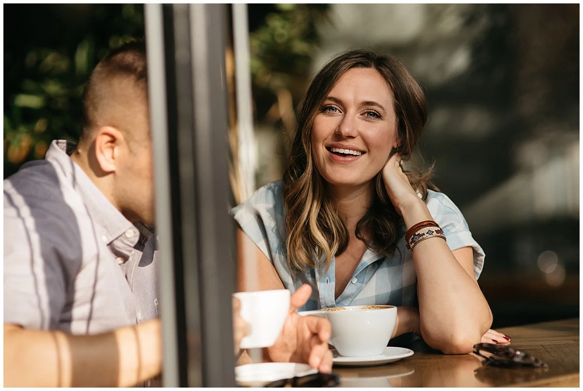 Coffee Shop Engagement Session // Boise Wedding Photographer