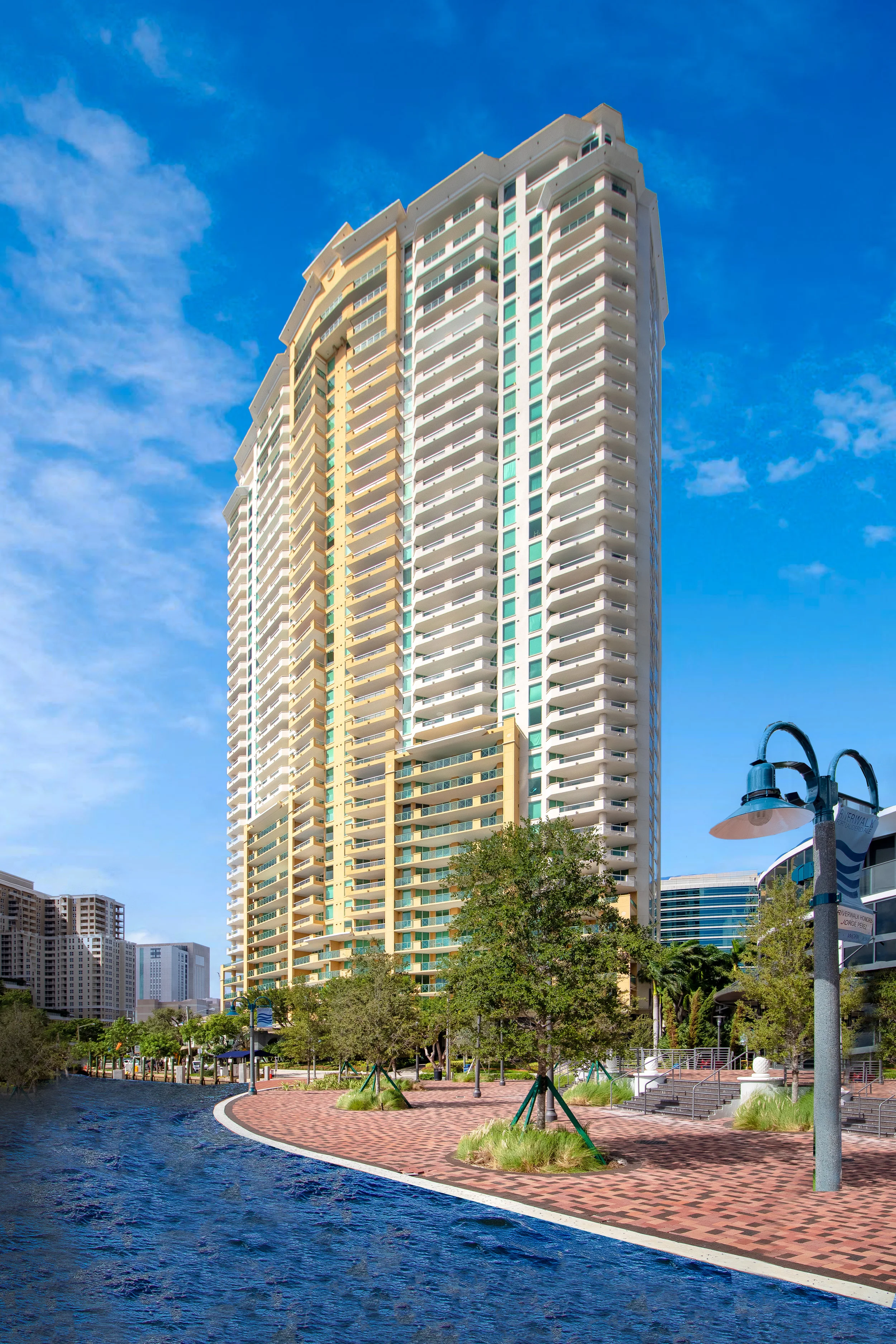 Las Olas Grand situated at 411 N New River Drive, Fort Lauderdale, FL 33301