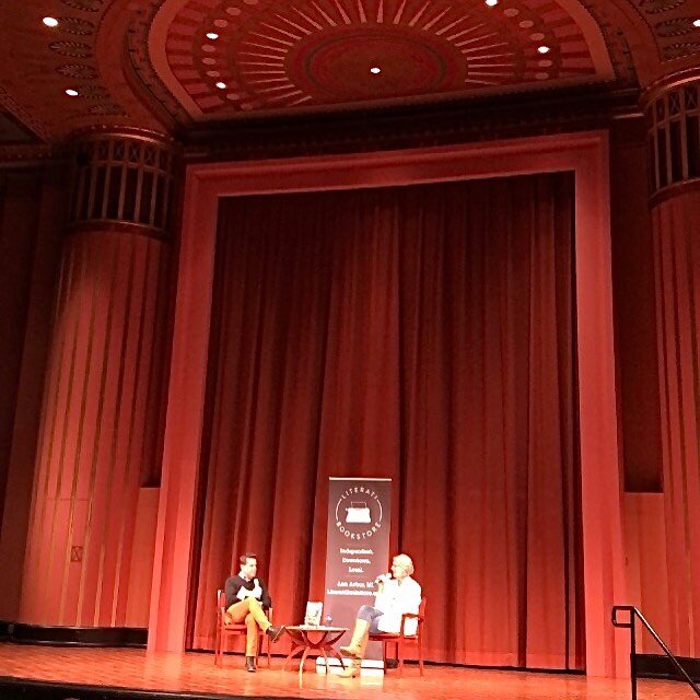 What an honor to be with Louise Penny this evening, celebrating the release of her 18th novel on the eve of the premiere of her TV series, #ThreePinesonPrime!