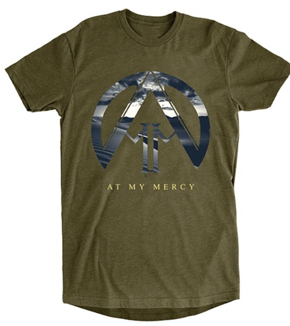 Dipped-bottom Logo Tee (Olive Green)