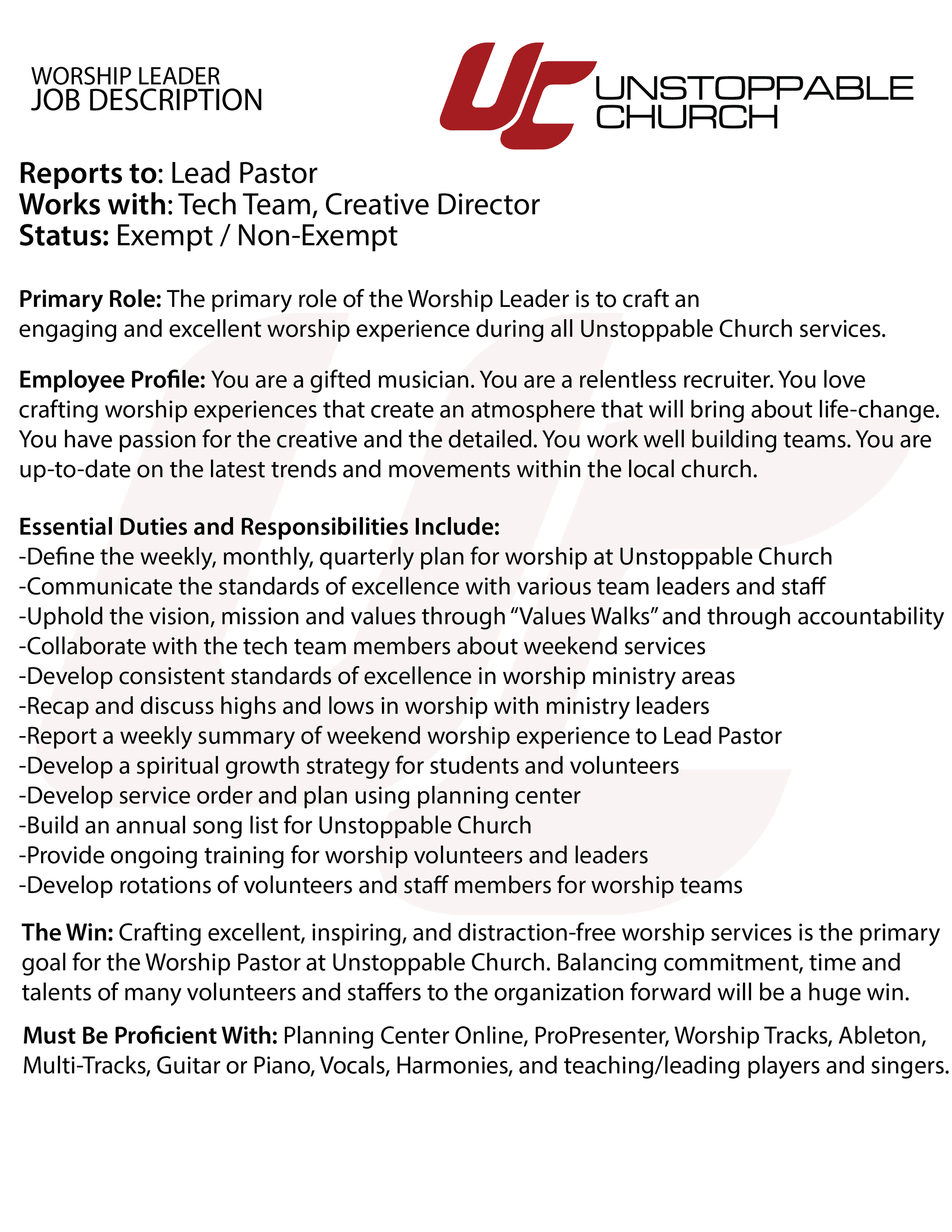 Unstoppable Church Worship PastorJob Description-01.png
