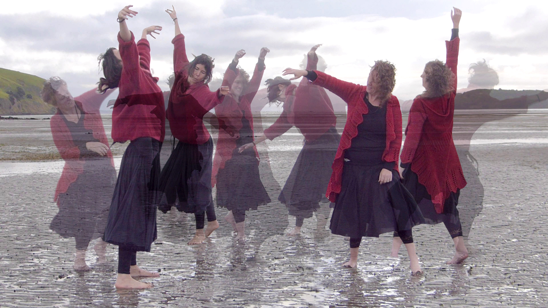PHOTOSHOP MONTAGE: Created from ten stills taken from a video. *NOTE: It takes a lot of time to cut out each of the bodies.