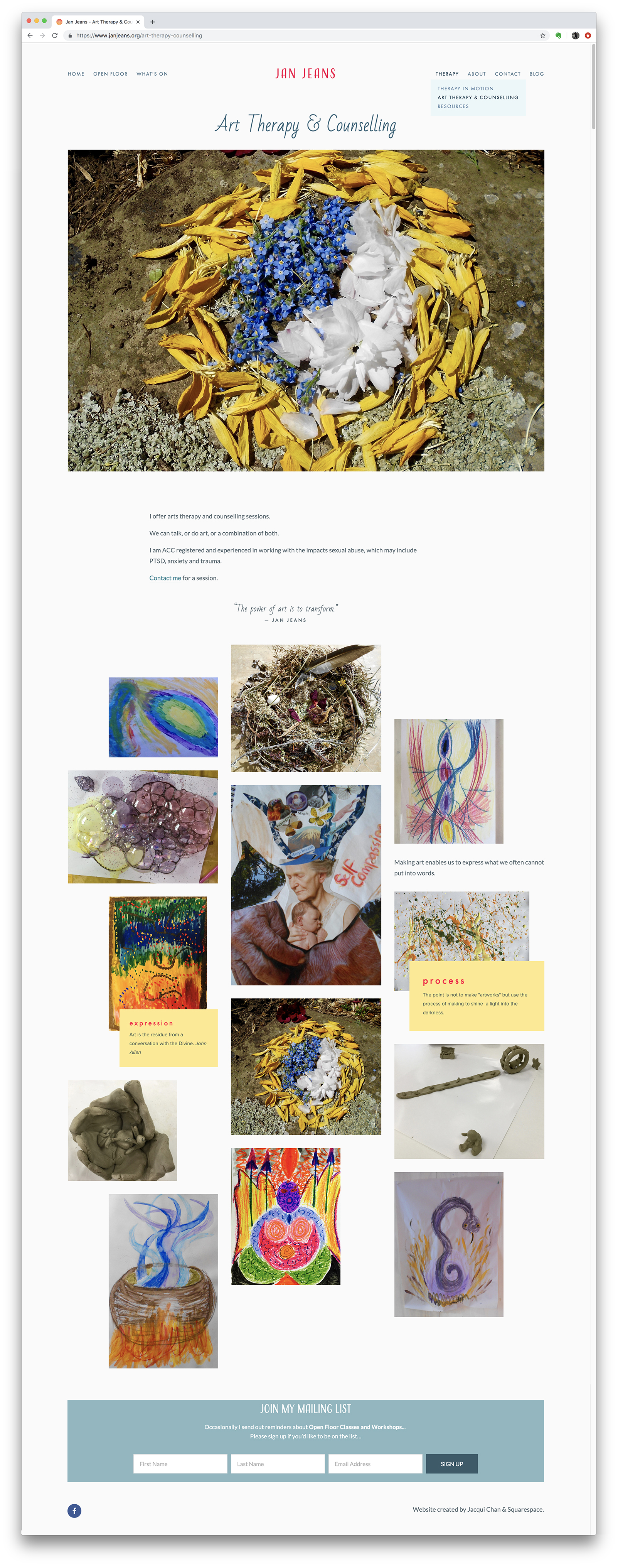 Art Therapy & Counselling Page