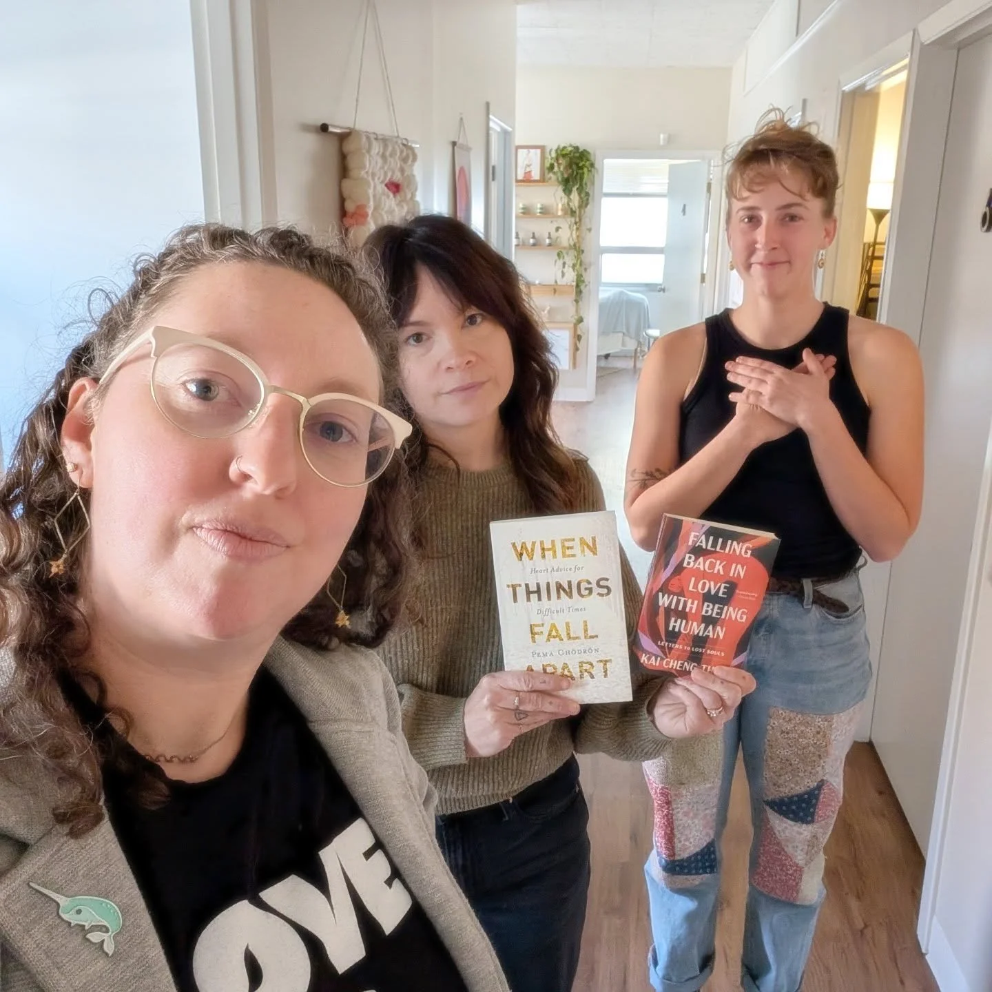 When the world feels like it's just too much it's important to know who's got your back.
We'll be here for you all week...and beyond. 

1. Come a bit early and begin the chill out process with some tea and a good book. 
2. We're a soft landing space 