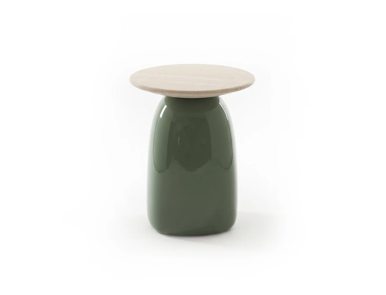 Lacquora Accent Table | Travertine