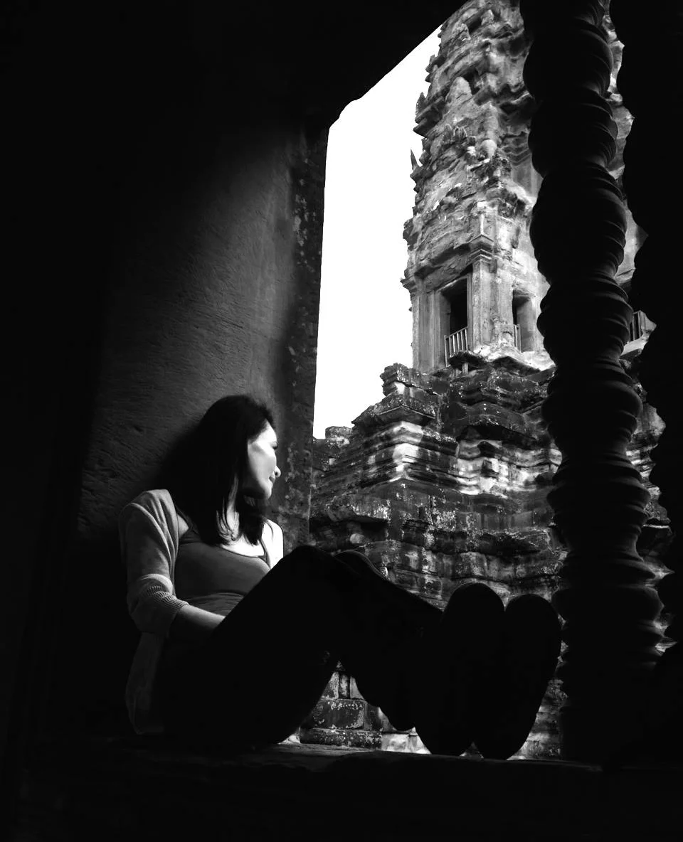 Vaddey seated at Angkor Wat.jpg