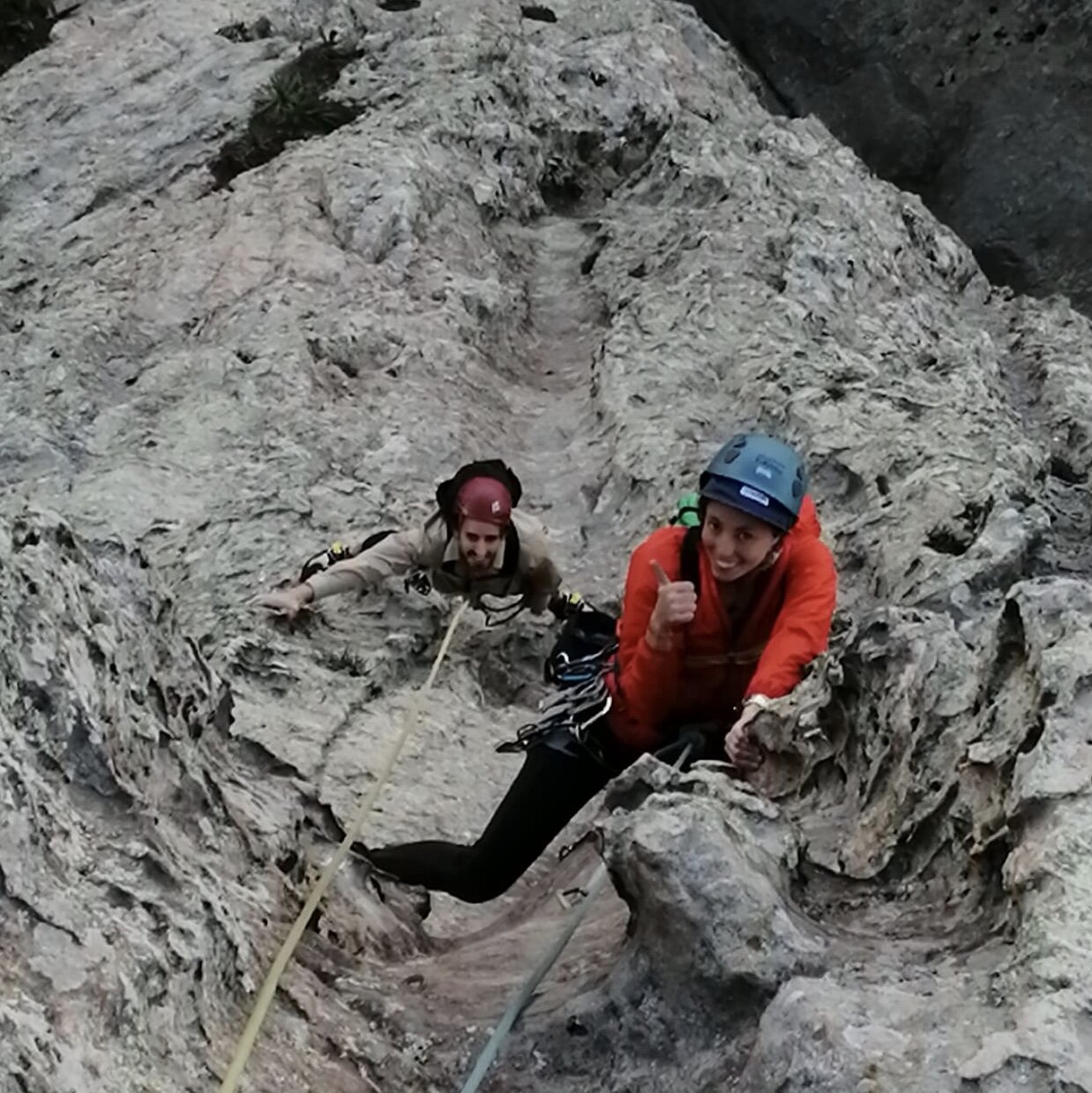 Climbing at La Peña de Bernal, Mexico