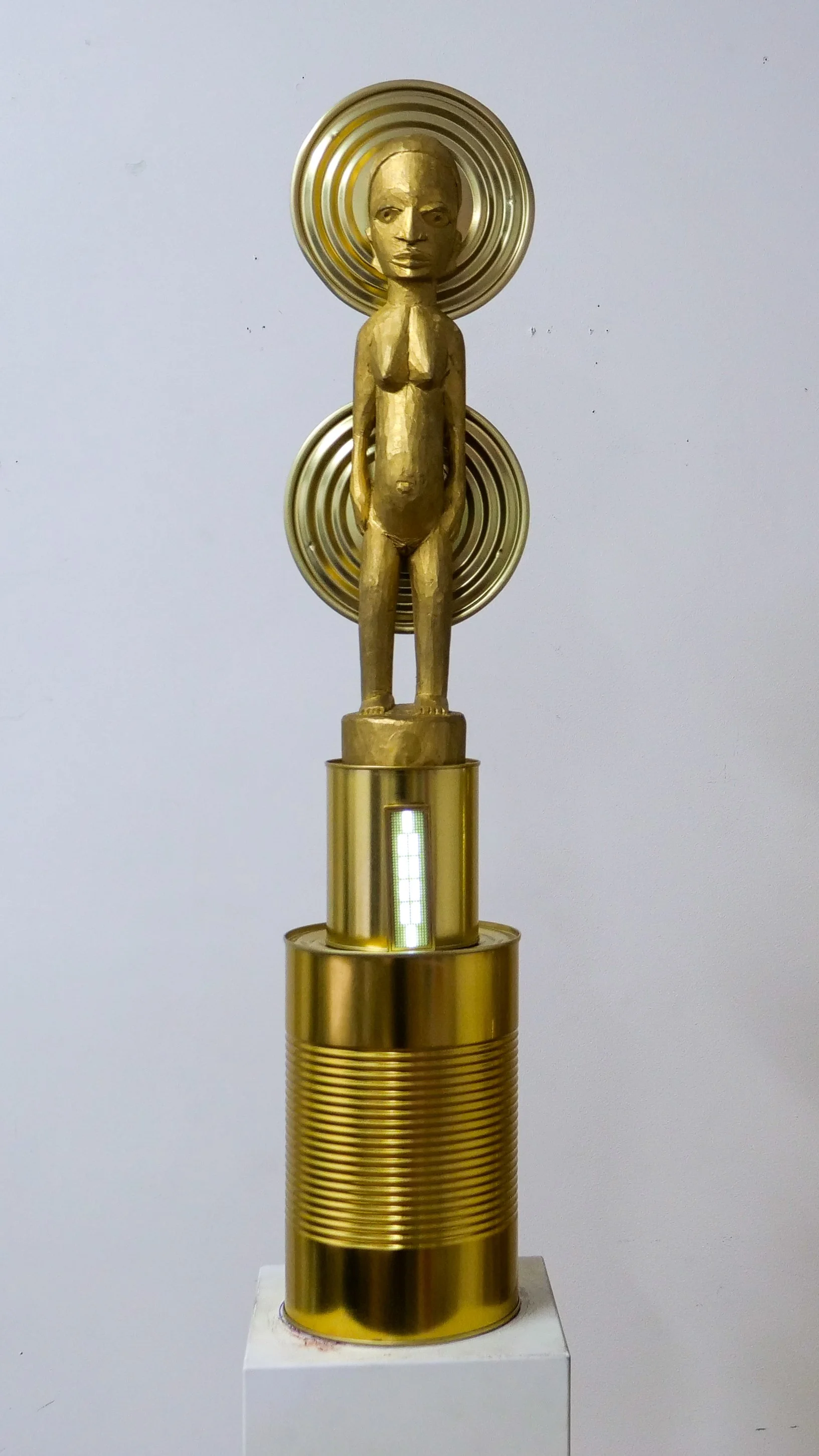  St Théia, 2020  Wood, metal, NFC tags Dim: 58 × 10 × 10 cm 