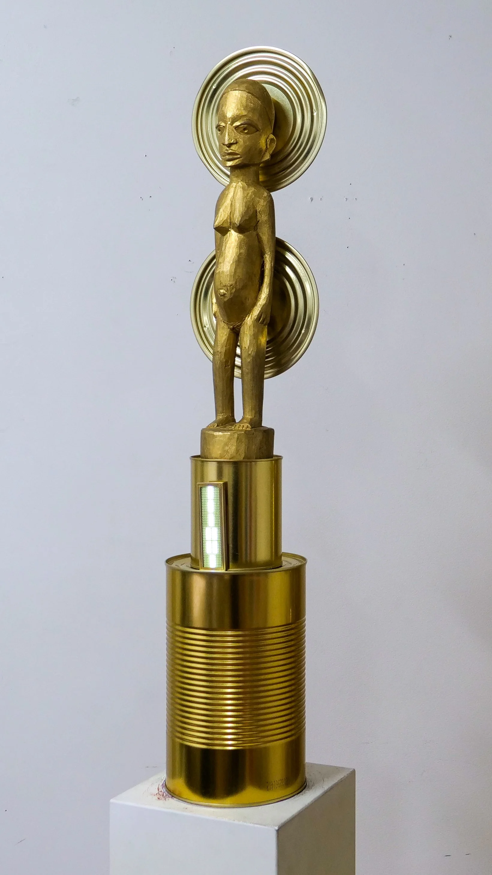  St Théia, 2020  Wood, metal, NFC tags Dim: 58 × 10 × 10 cm 