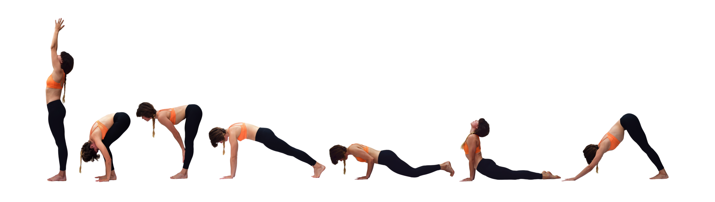 Sun salutation A with knees down