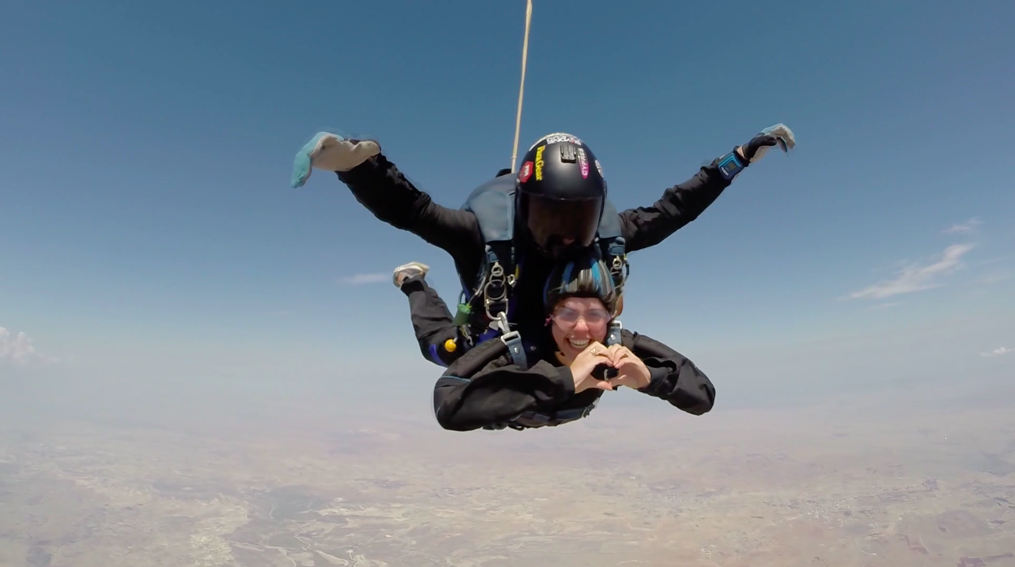 Free falling with Skydiving Cyprus.